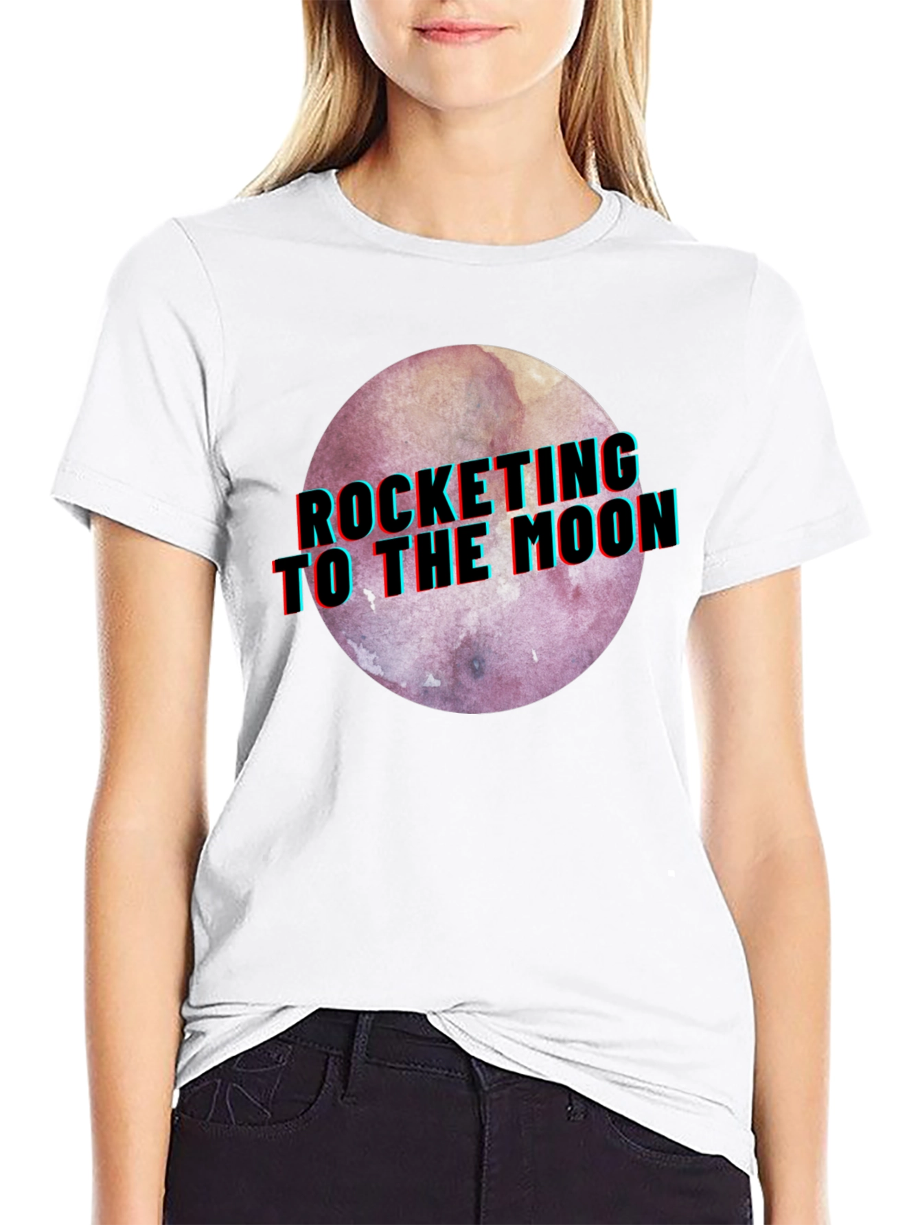 Rocketing to the Moon Graphic T-Shirt