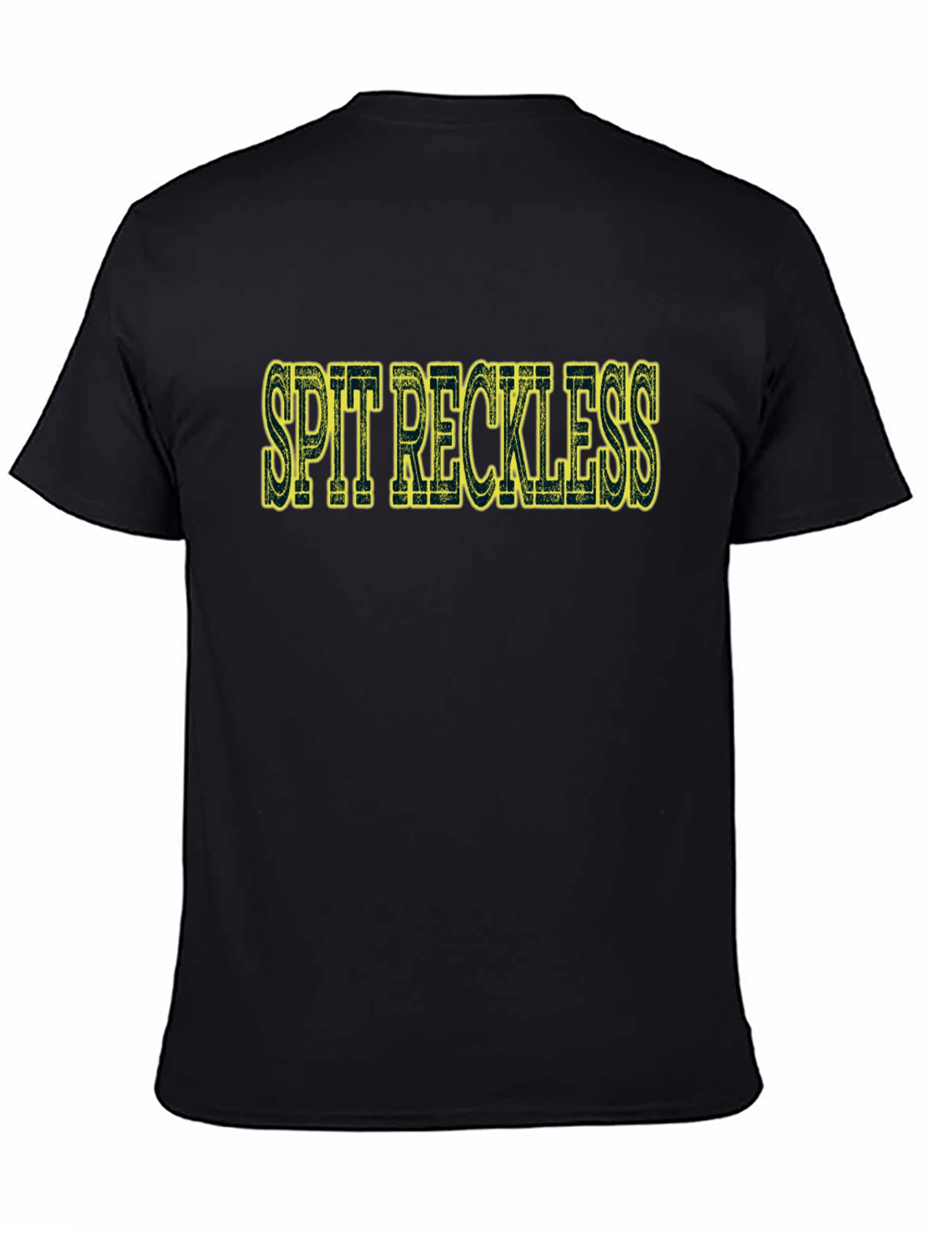 Spit Reckless Graphic Tee - Bold Black T-Shirt