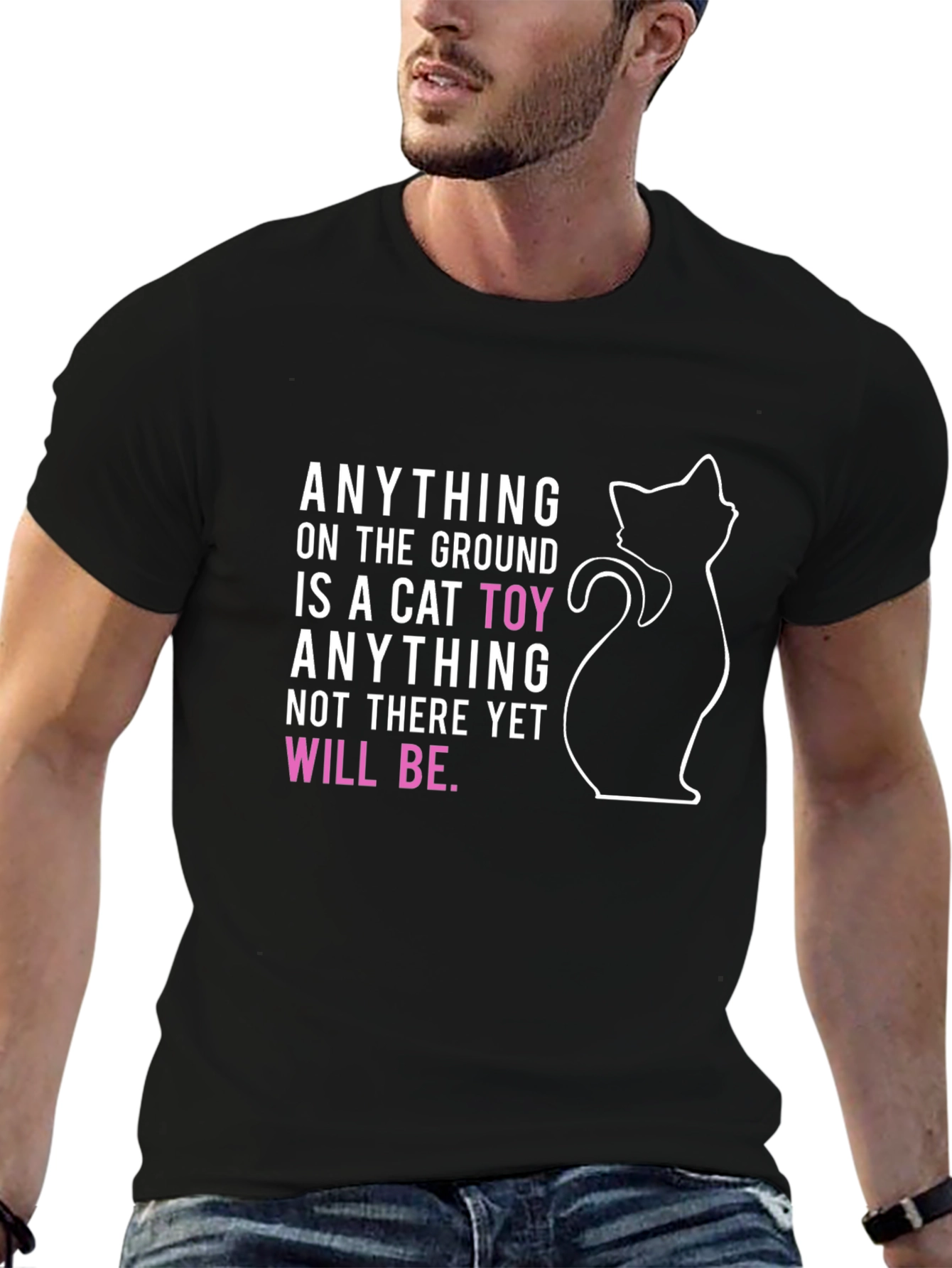Cat Lover T-Shirt: Anything is a Cat Toy