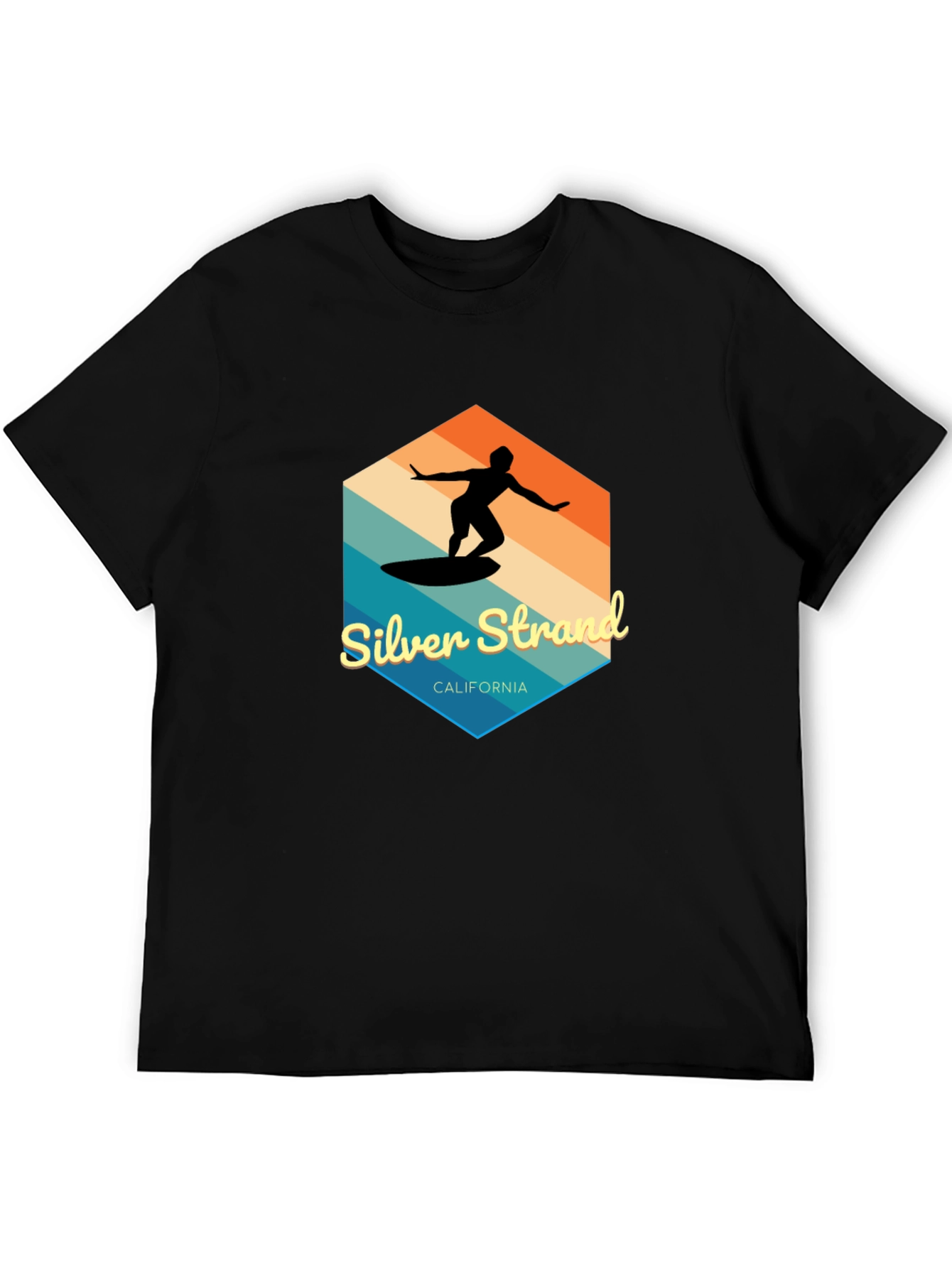 Silver Strand California Surfer Graphic Tee