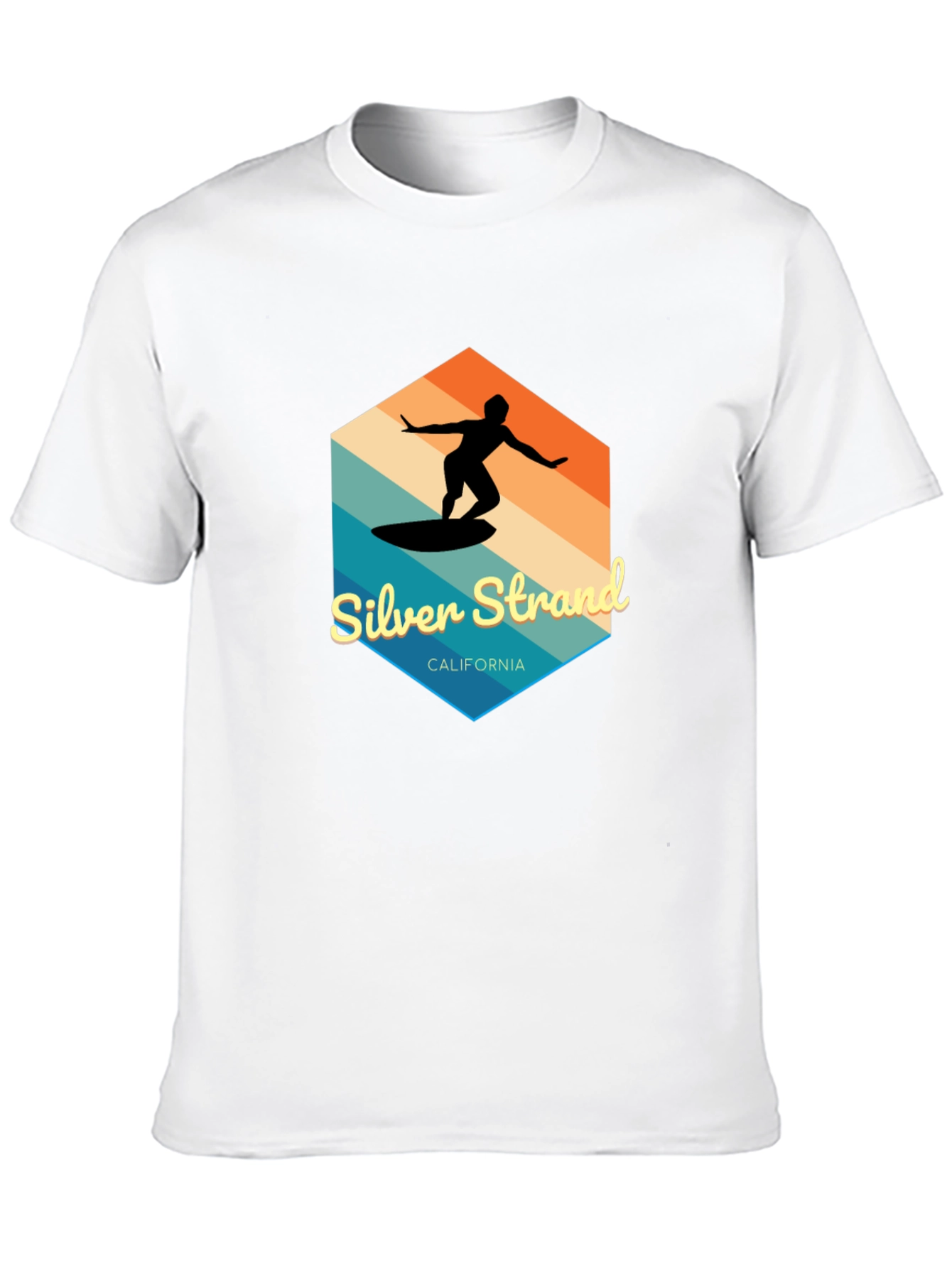 Silver Strand California Surfer Graphic Tee