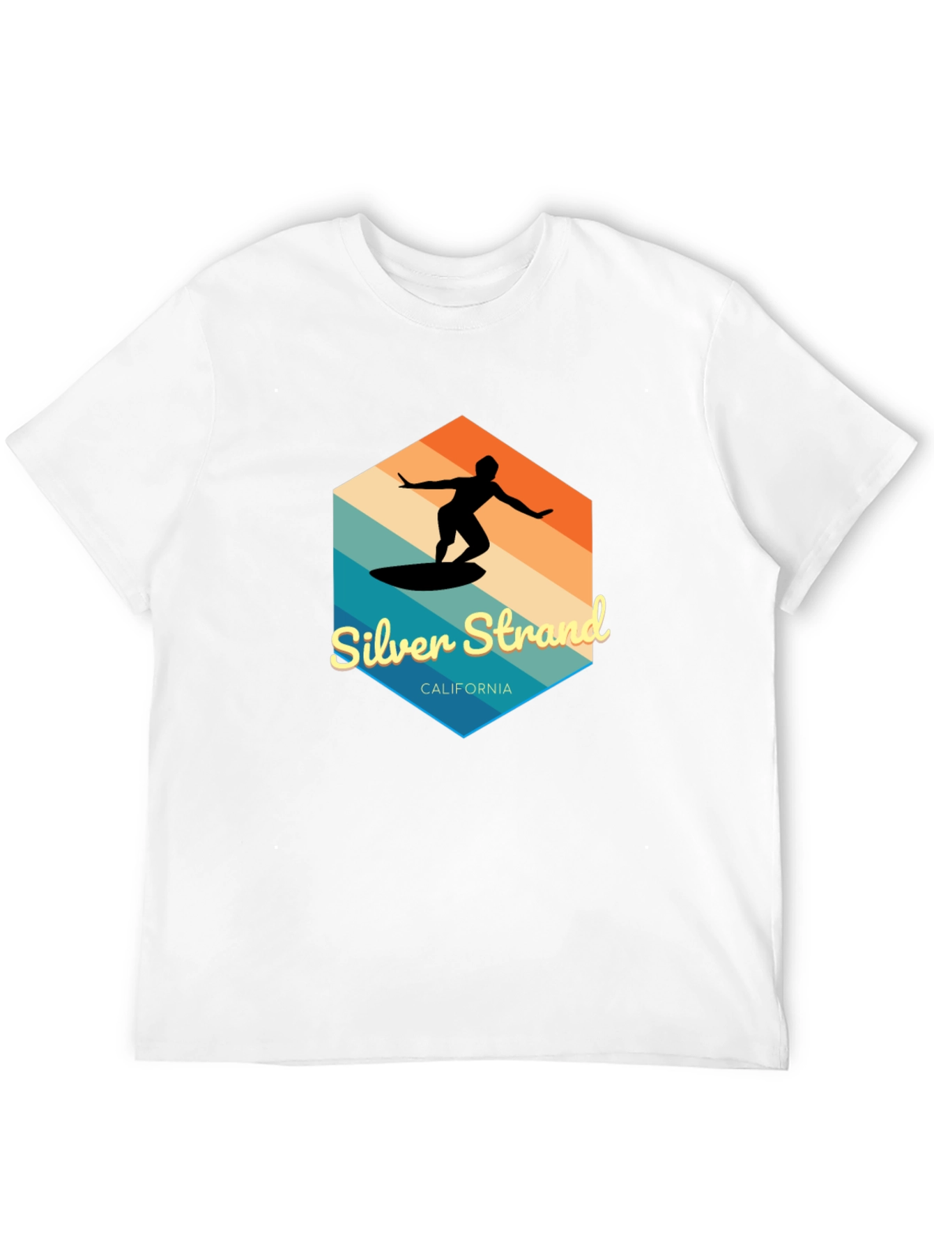 Silver Strand California Surfer Graphic Tee