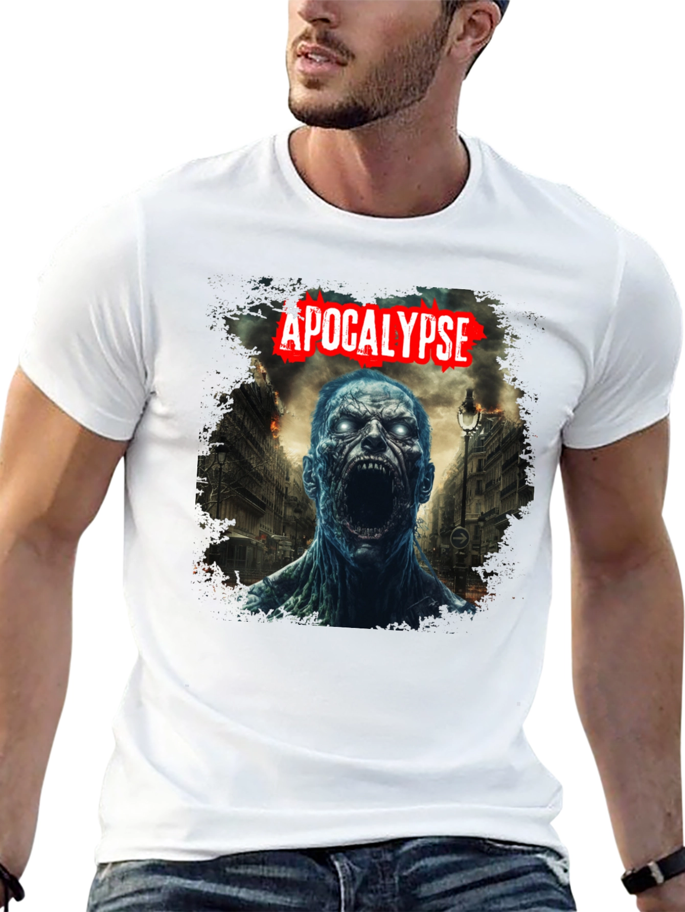 Apocalypse Zombie Graphic Tee - Black T-Shirt