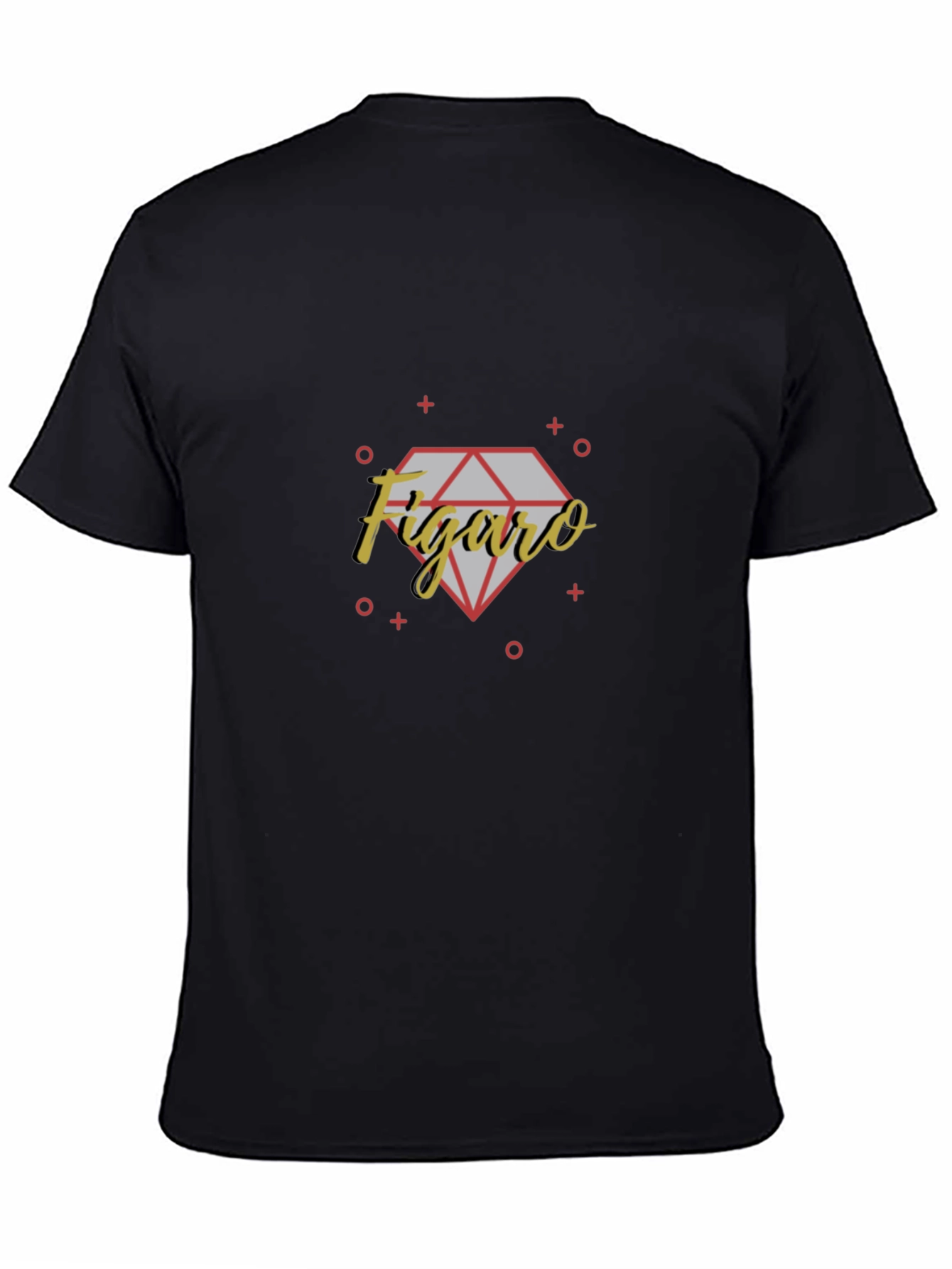 Figaro Diamond Graphic Tee - Stylish Black T-Shirt