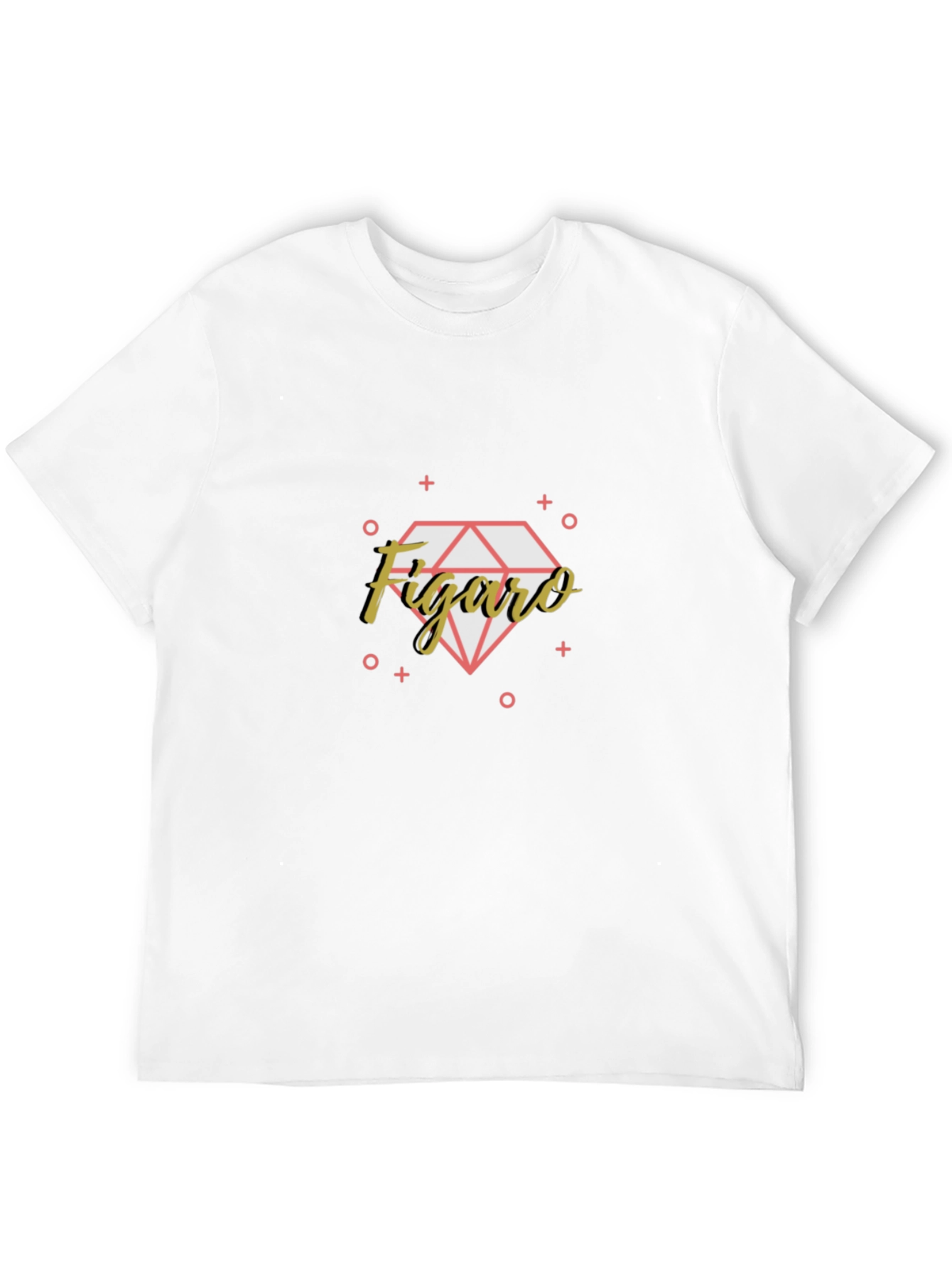 Figaro Diamond Graphic Tee - Stylish Black T-Shirt
