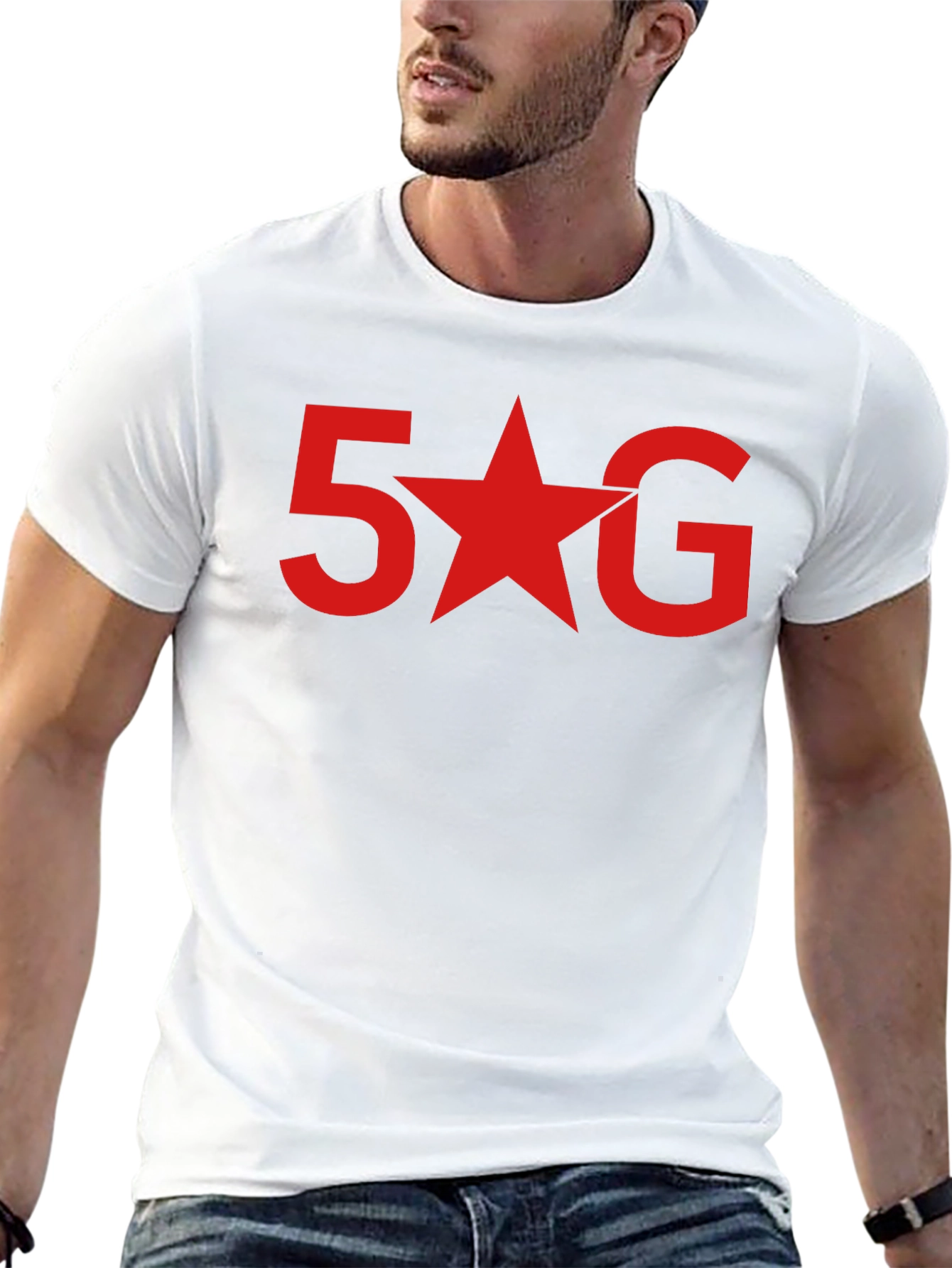 5 Star G Graphic Tee - Modern Black T-Shirt