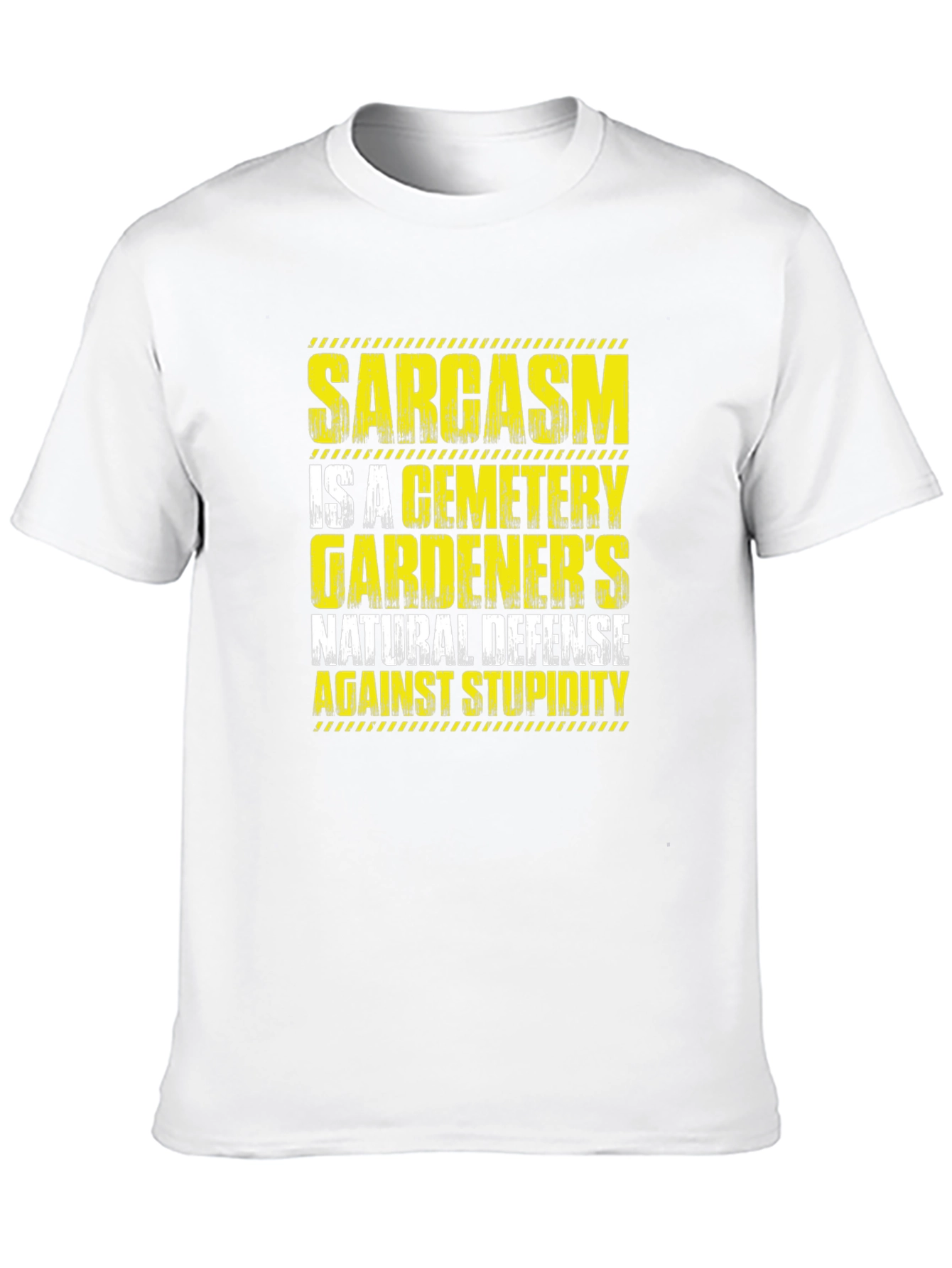 Sarcasm Cemetery Gardeners Defense Black T-Shirt