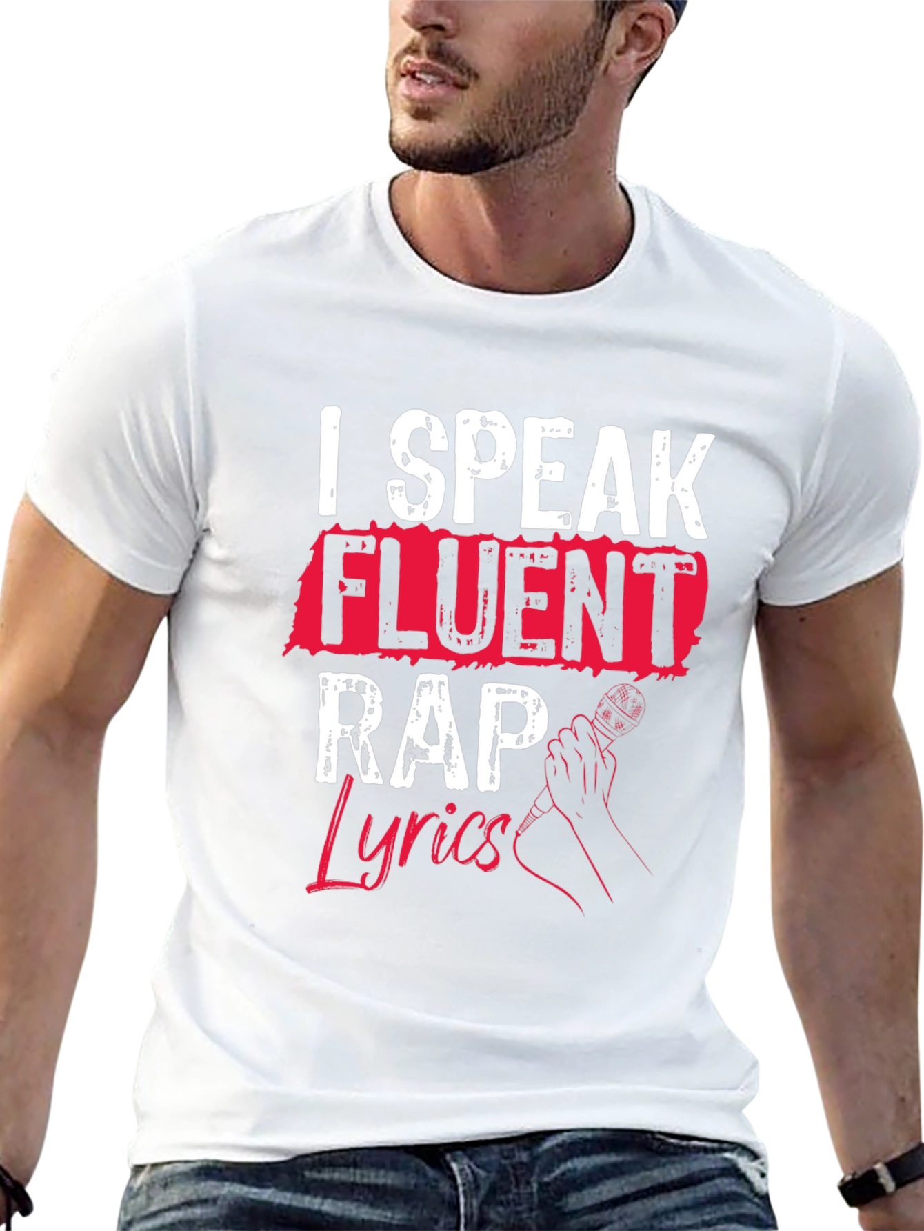 I Speak Fluent Rap Lyrics Black T-Shirt