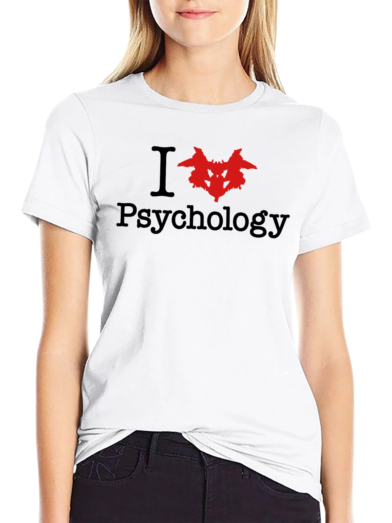 I Love Psychology T-Shirt Rorschach Test Design