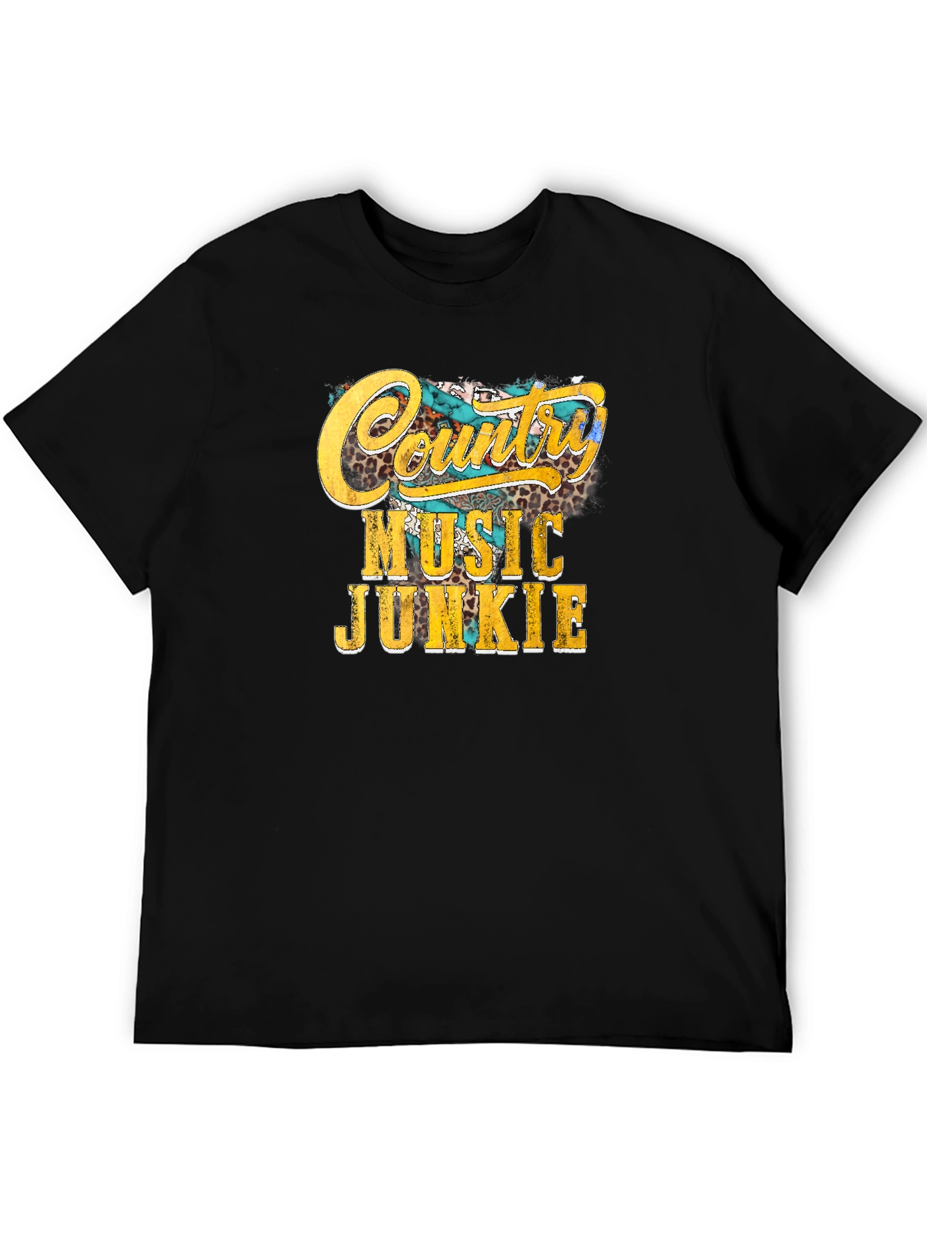 Country Music Junkie Graphic Tee - Black