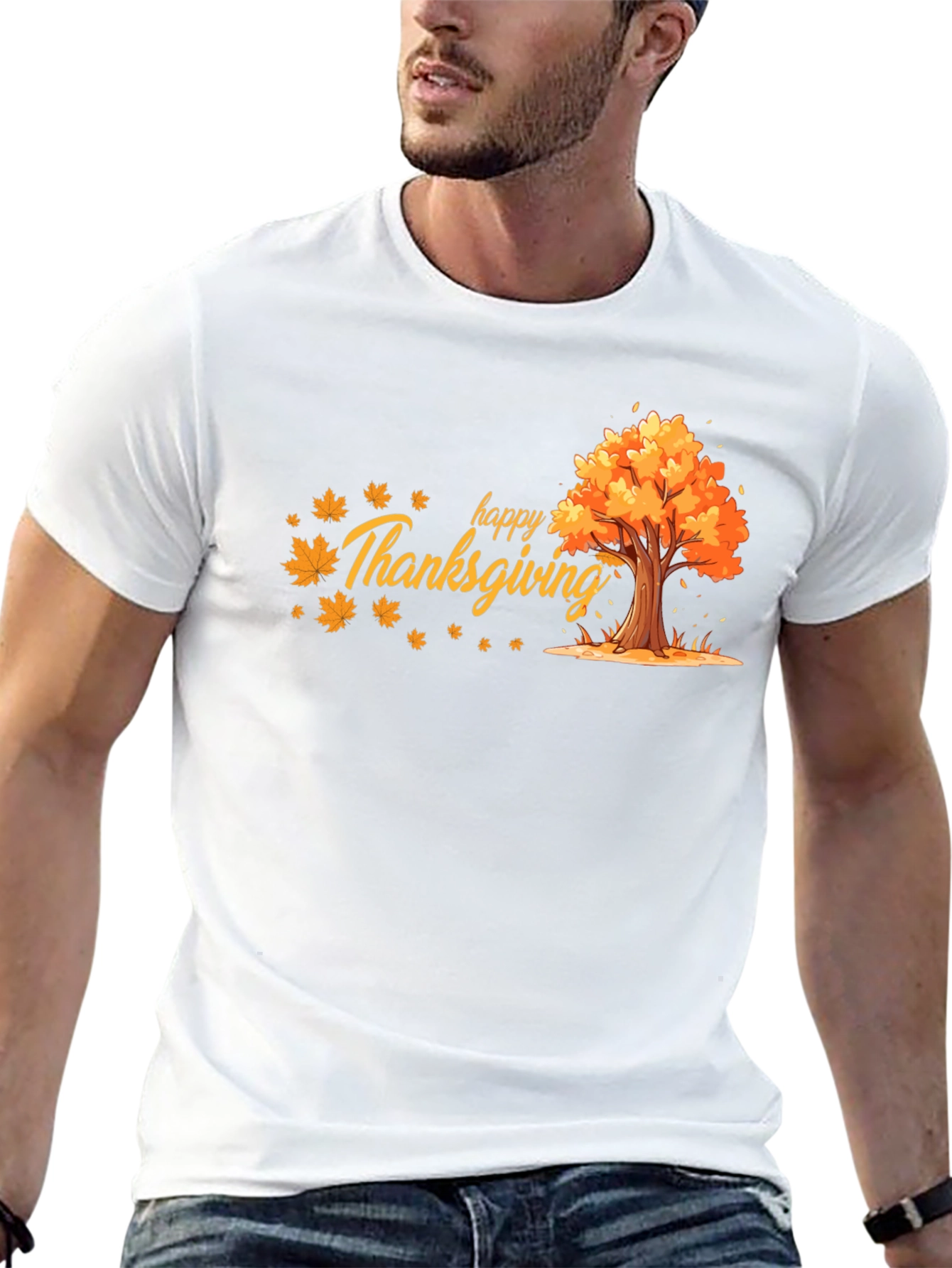 Thanksgiving Tree Graphic T-Shirt