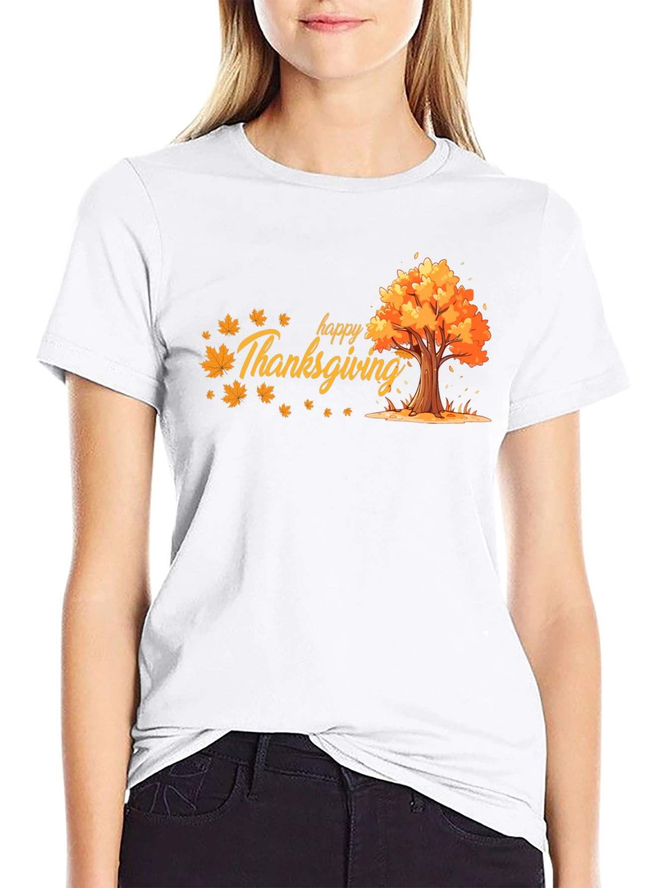 Thanksgiving Tree Graphic T-Shirt