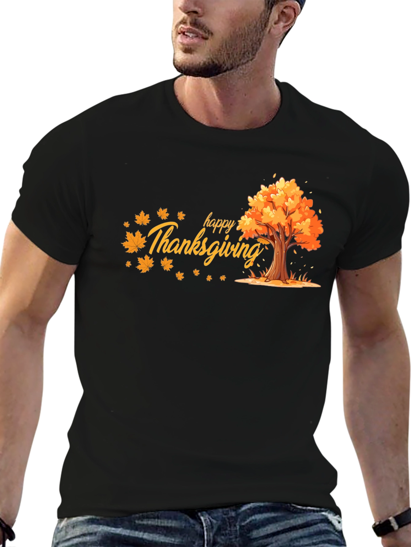 Thanksgiving Tree Graphic T-Shirt