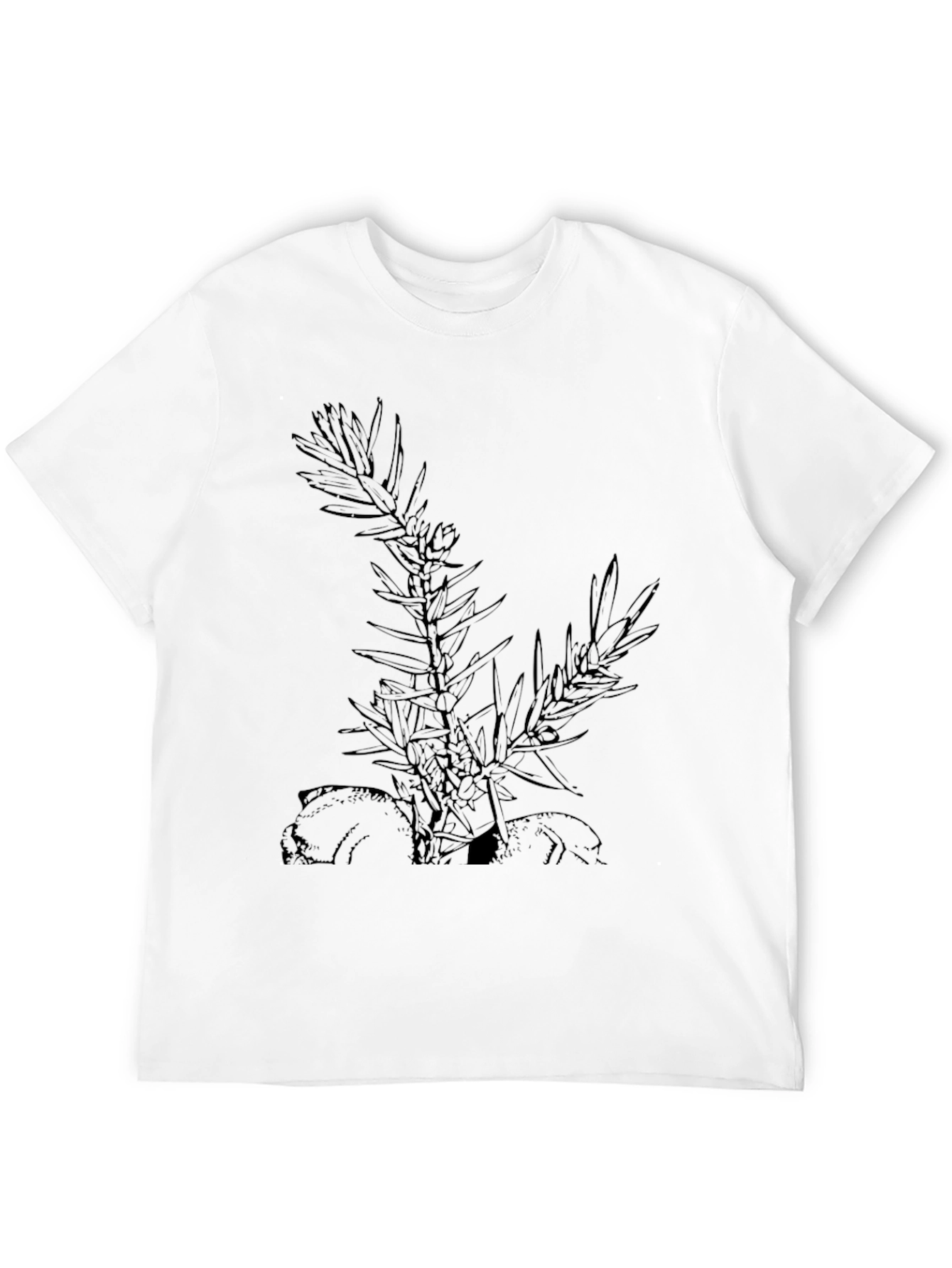 Botanical Graphic Black T-Shirt