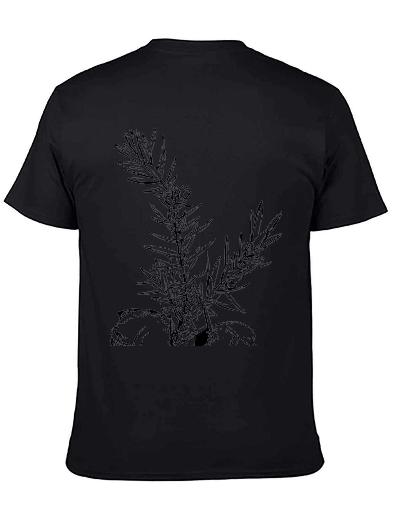 Botanical Graphic Black T-Shirt