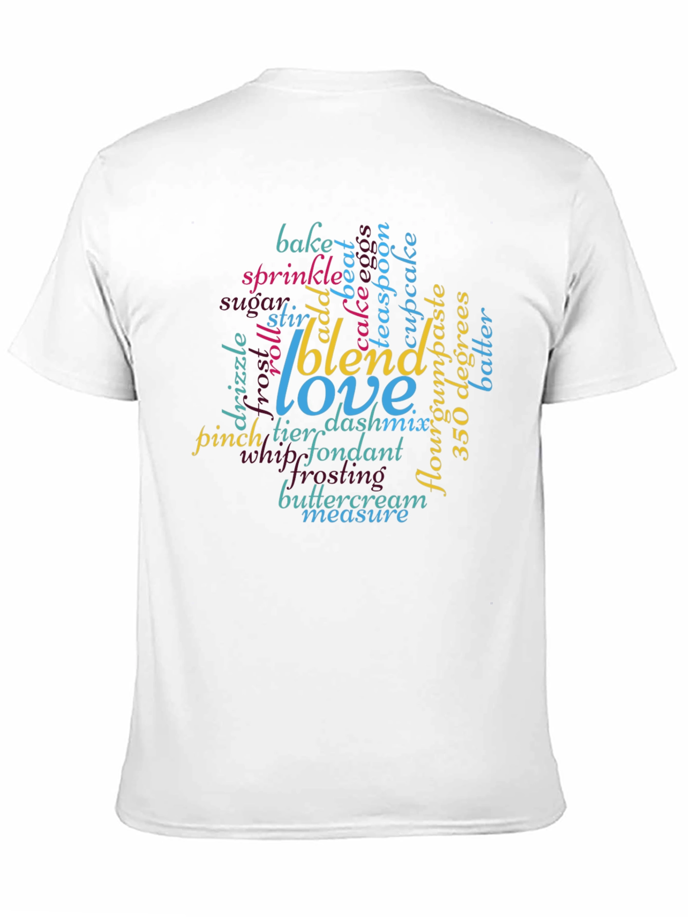 Baking Lover Word Art T-Shirt