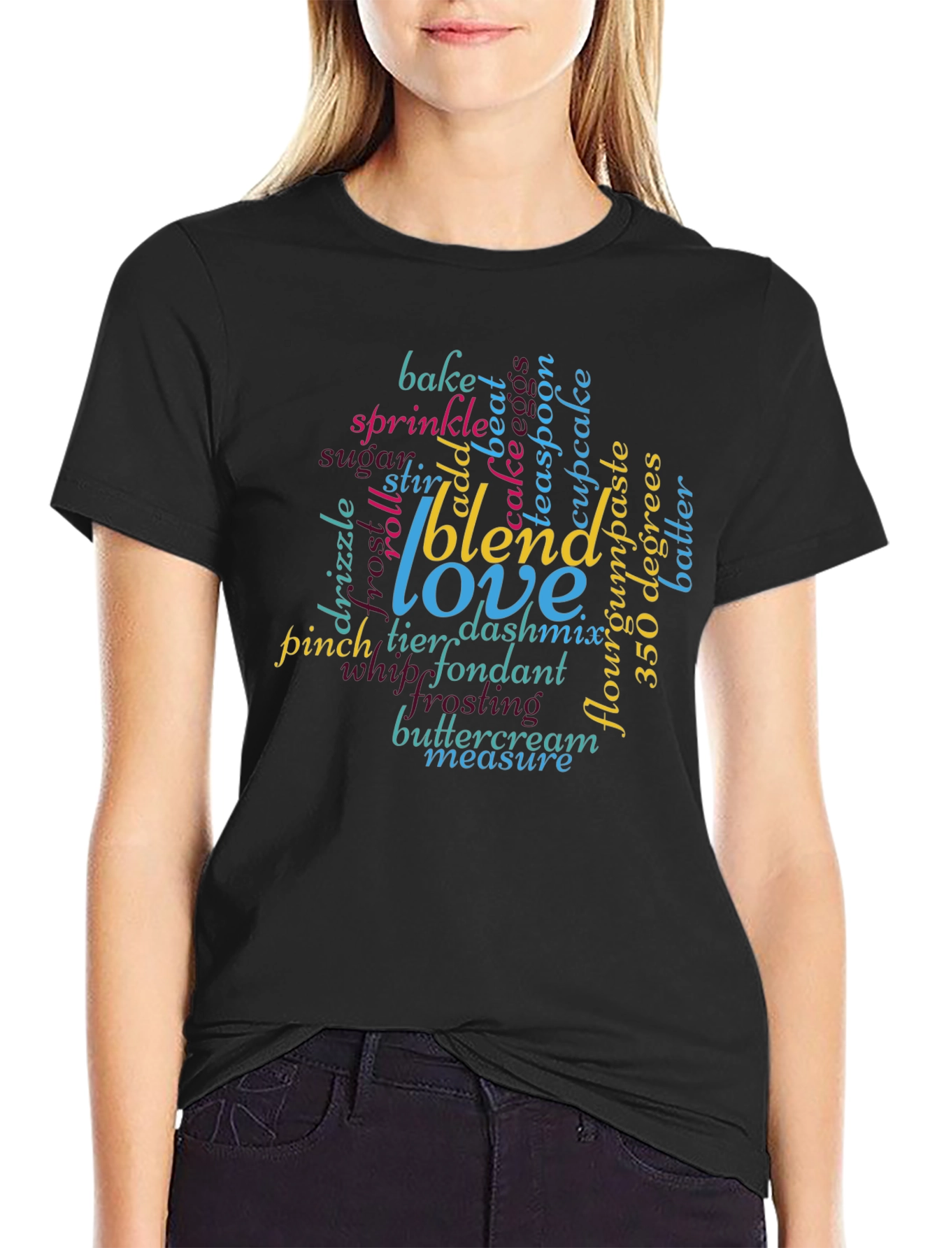 Baking Lover Word Art T-Shirt