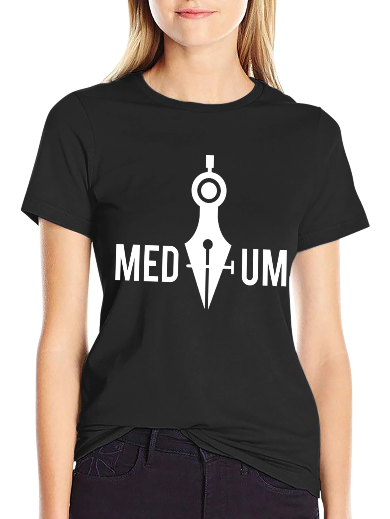 Medium Compass Logo Black T-Shirt