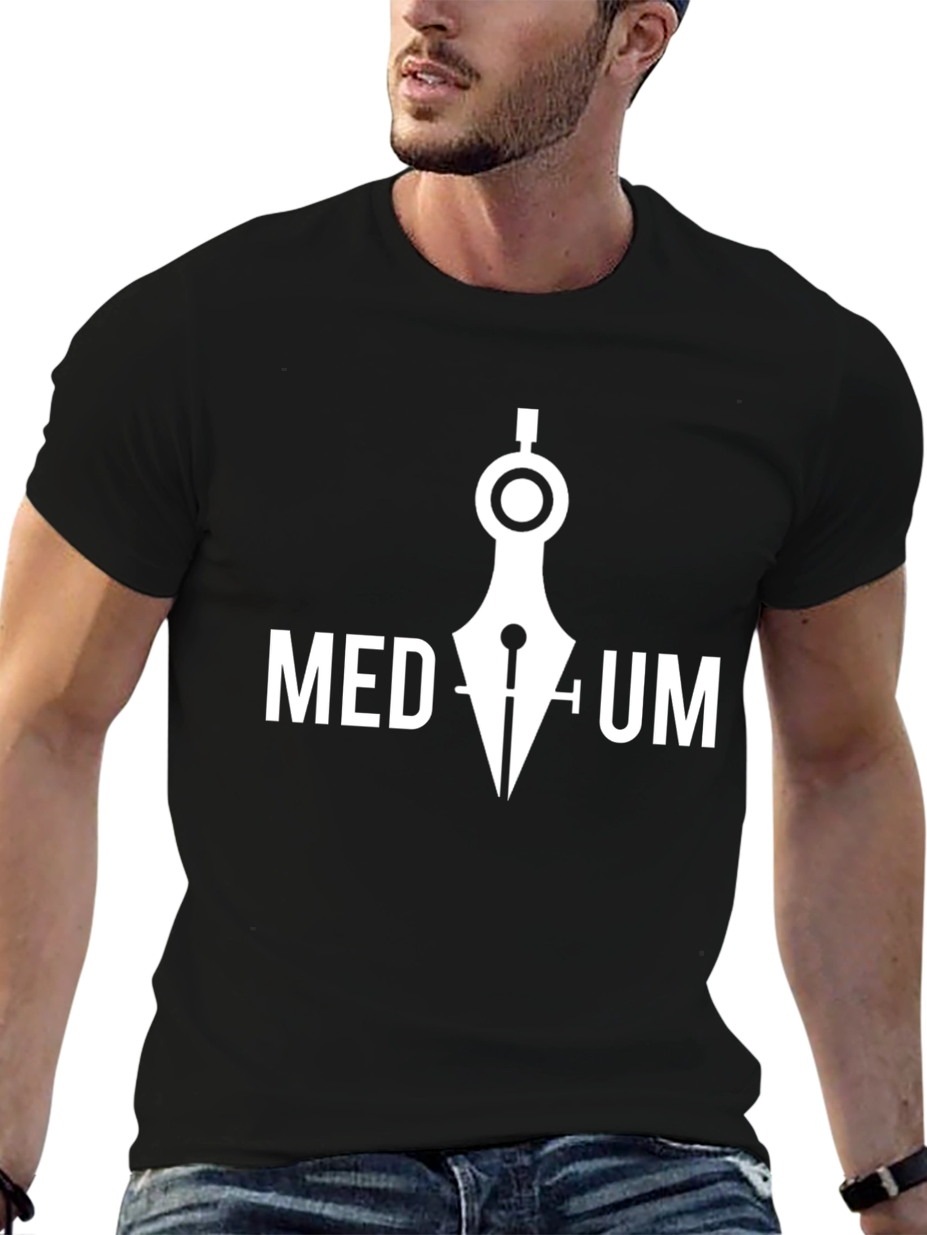 Medium Compass Logo Black T-Shirt