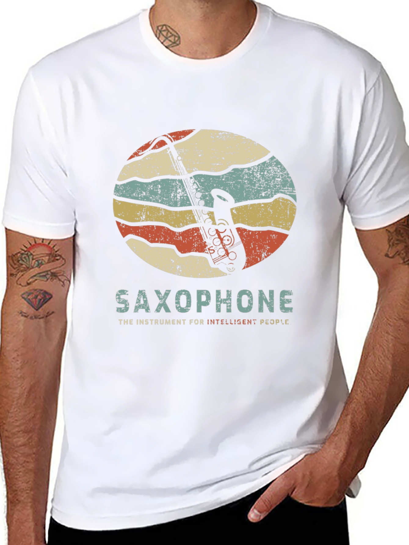 Saxophone Retro Graphic T-Shirt