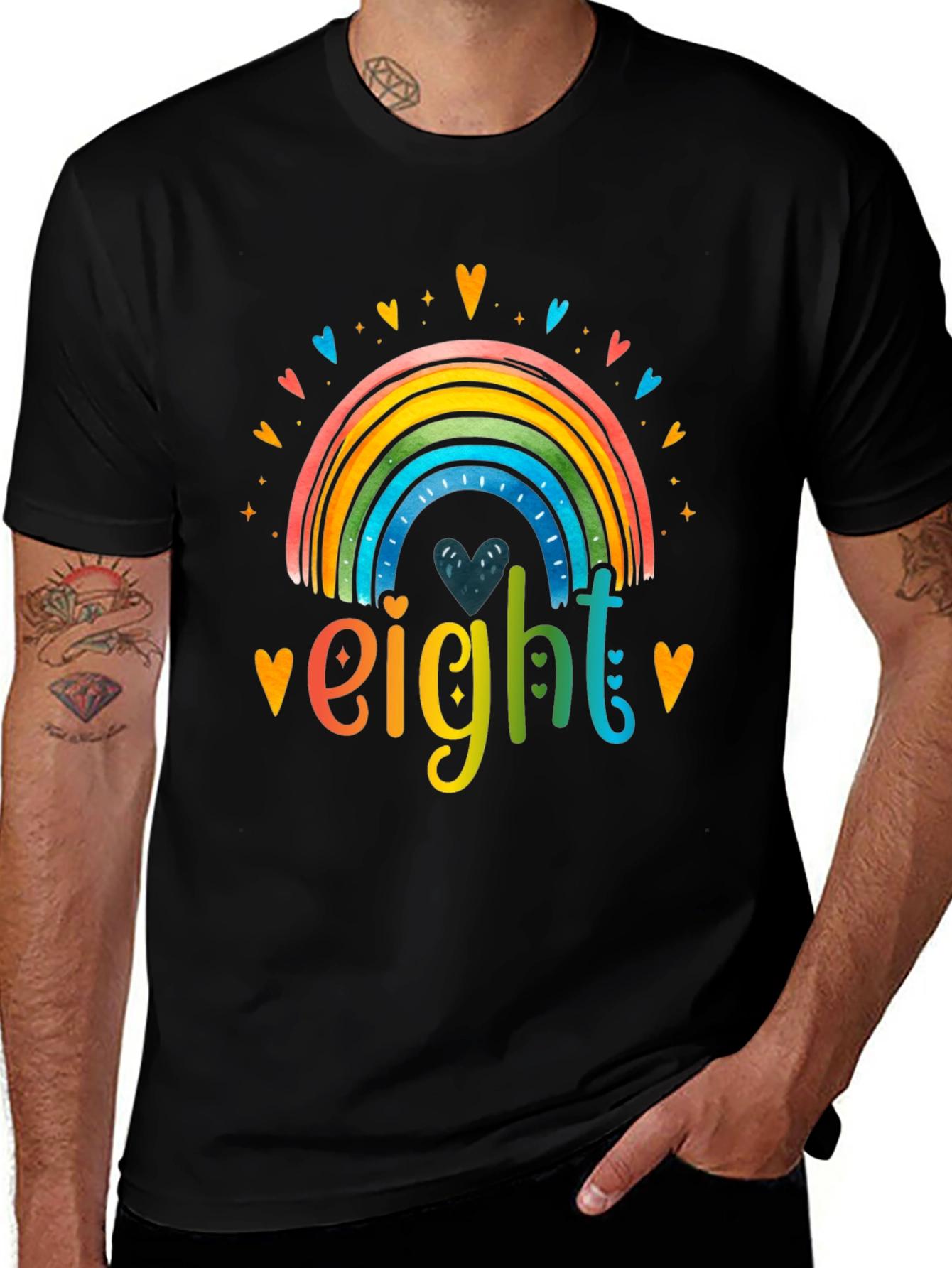 Eight Birthday Rainbow T-Shirt