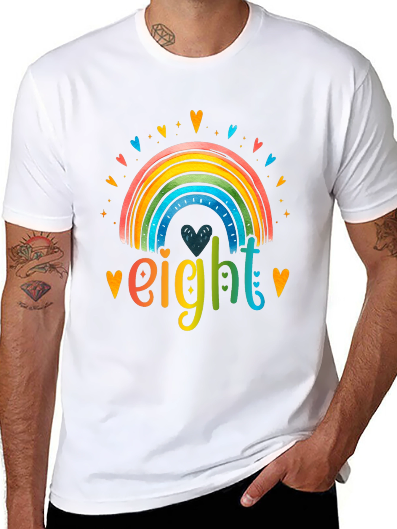 Eight Birthday Rainbow T-Shirt