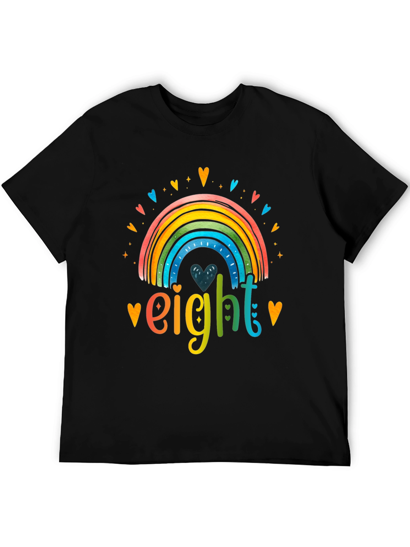 Eight Birthday Rainbow T-Shirt