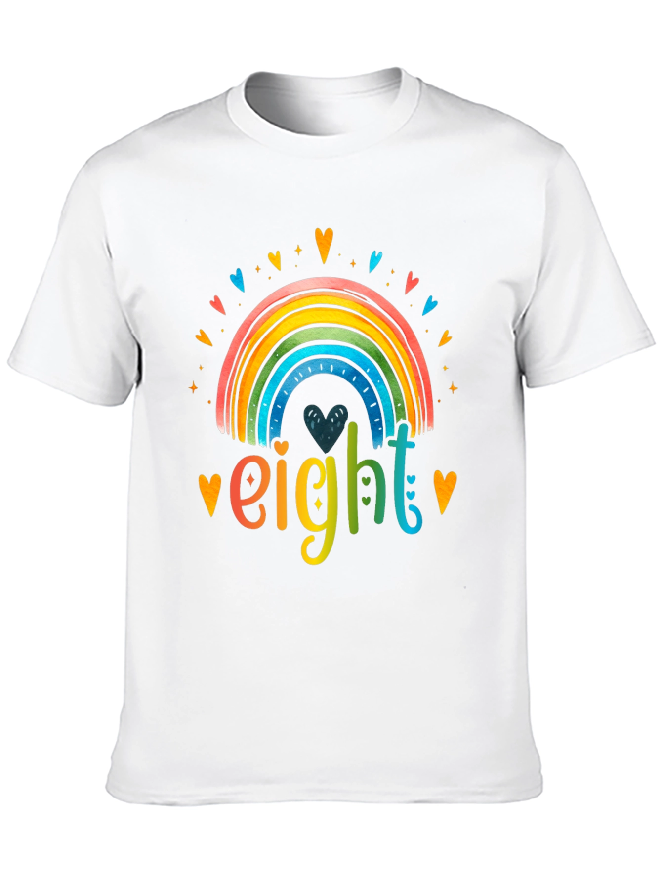 Eight Birthday Rainbow T-Shirt