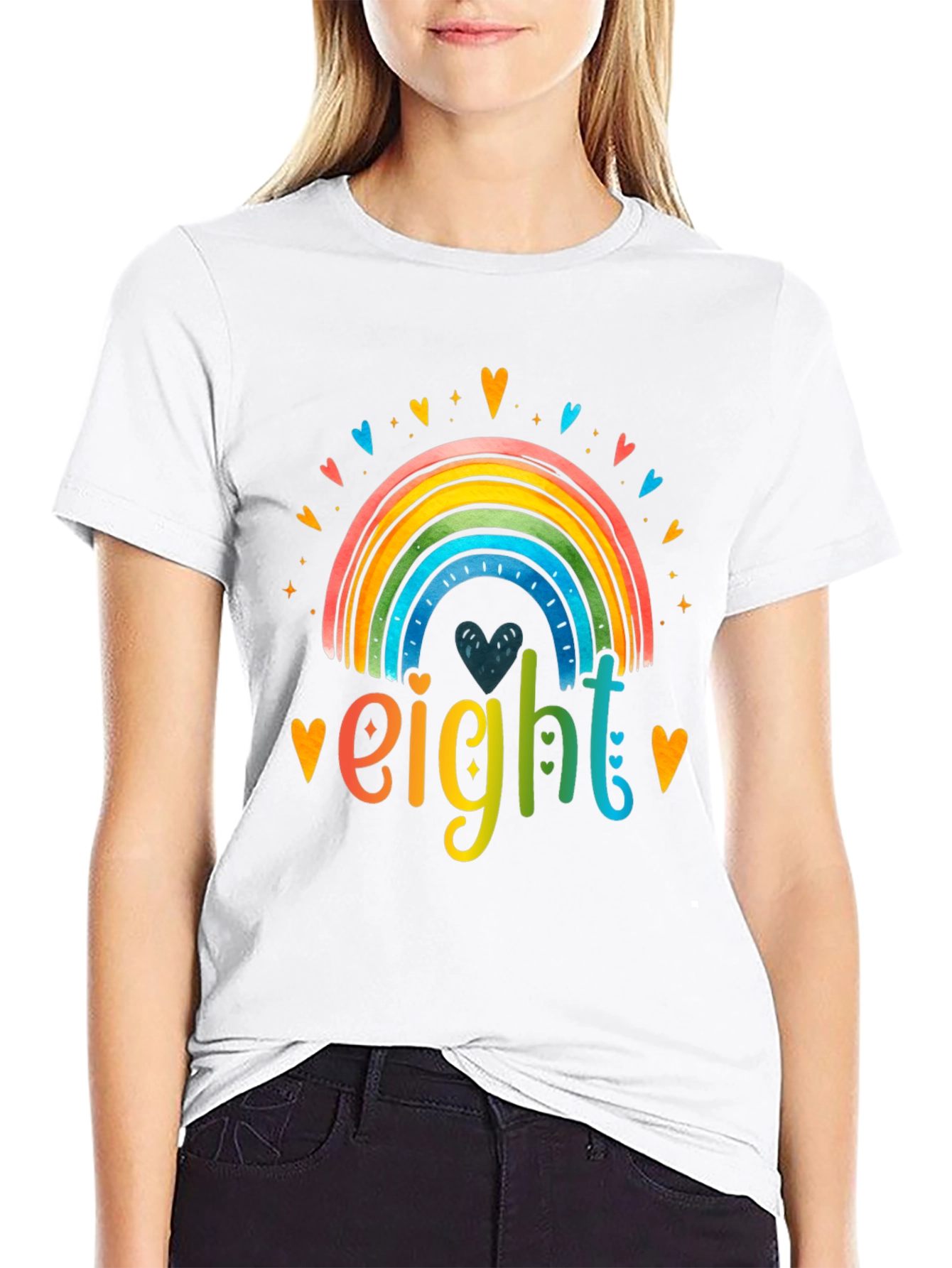 Eight Birthday Rainbow T-Shirt