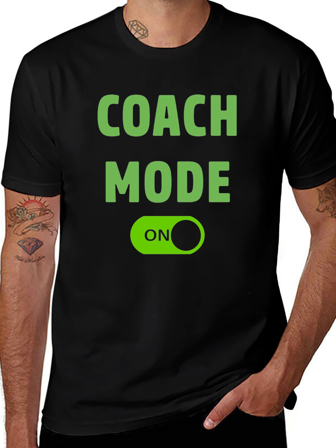 Coach Mode ON Black T-Shirt