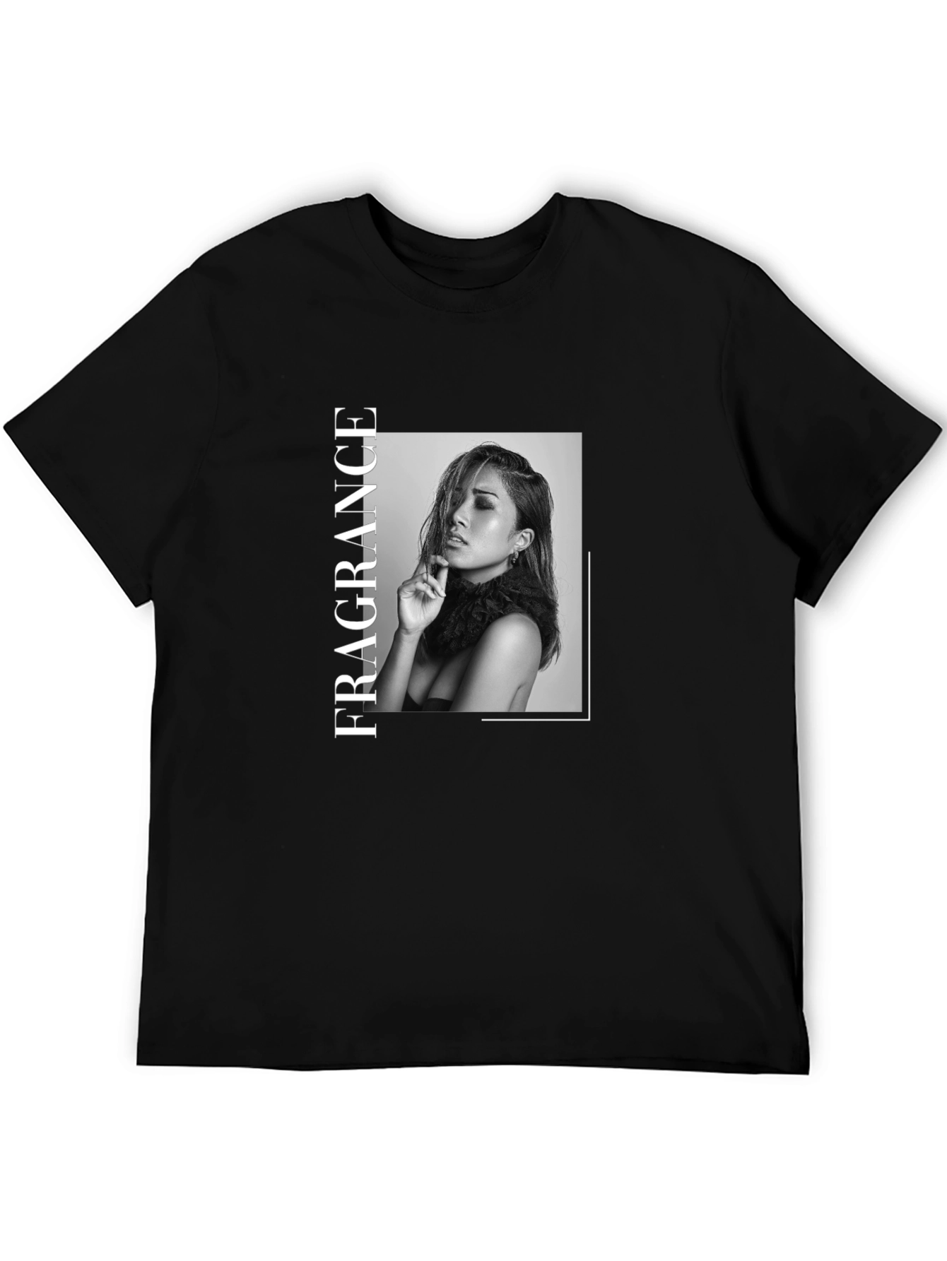 Fragrance Graphic Print Black T-Shirt