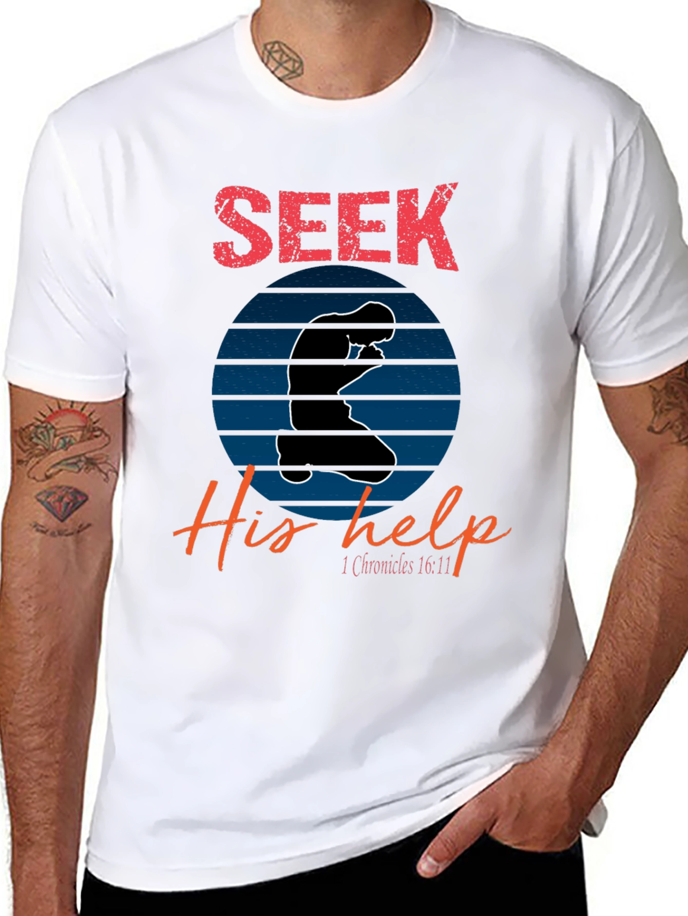 Seek His Help Christian T-Shirt