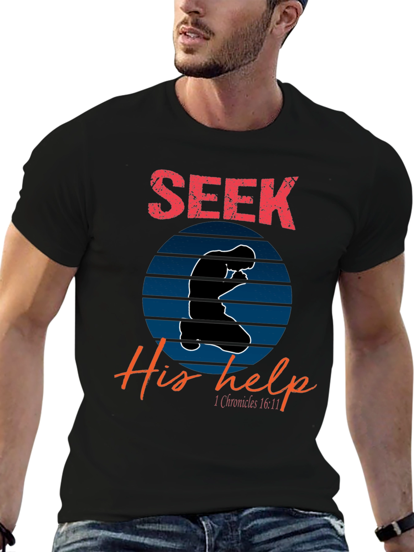 Seek His Help Christian T-Shirt