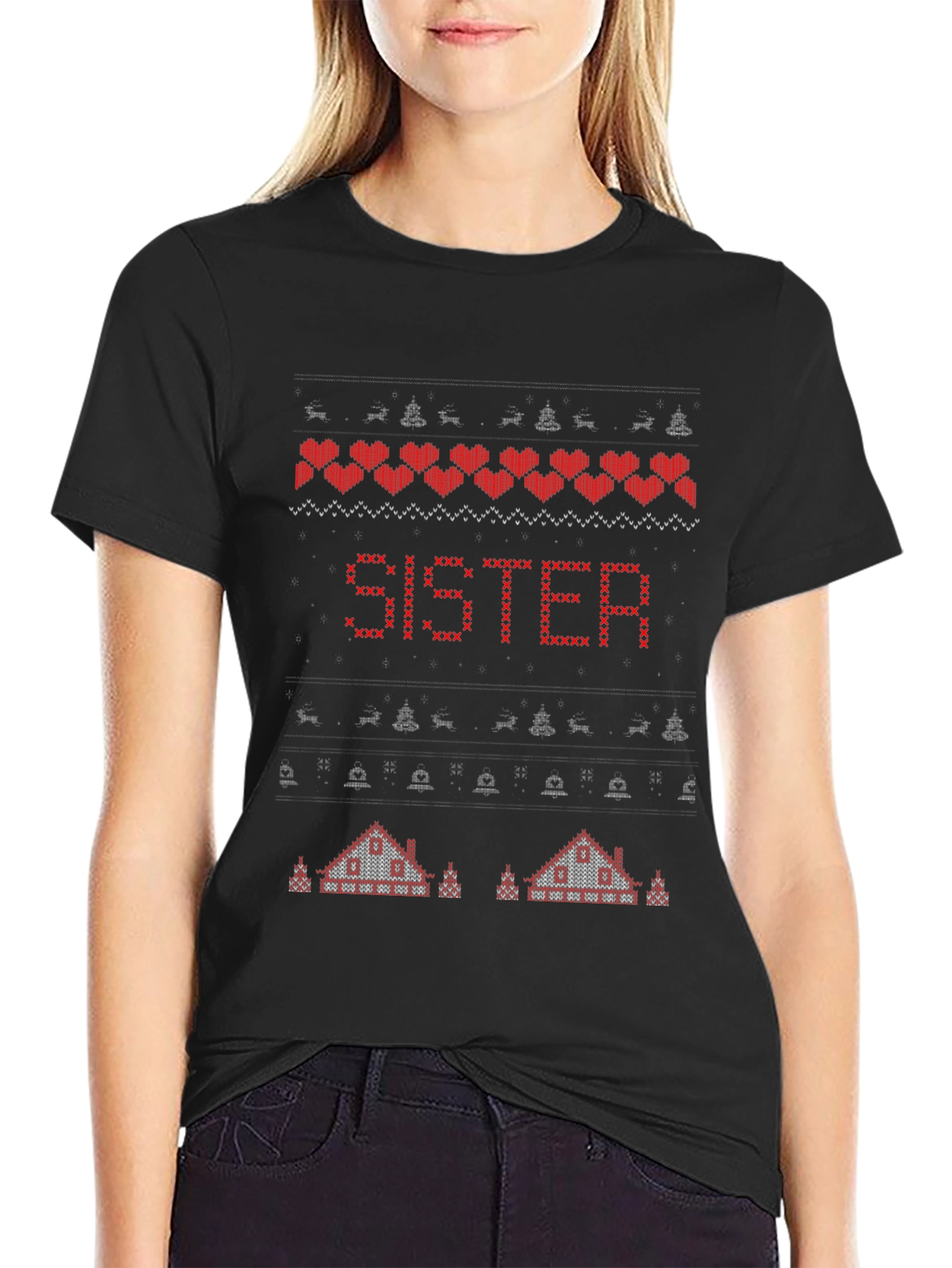 Sister Christmas Ugly Sweater T-Shirt