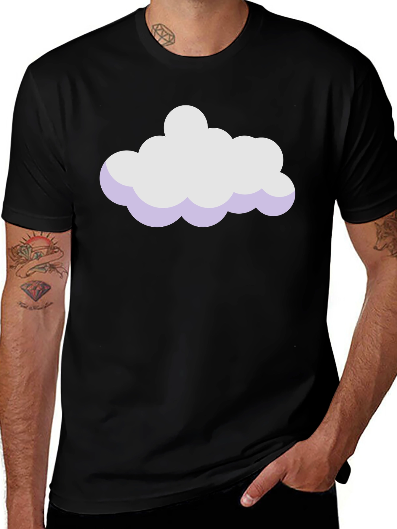 Cloud Graphic Black T-Shirt