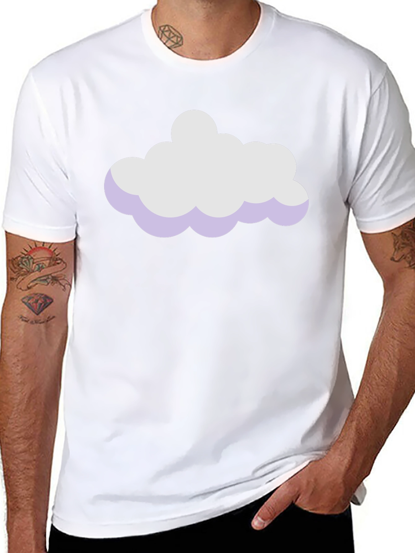 Cloud Graphic Black T-Shirt