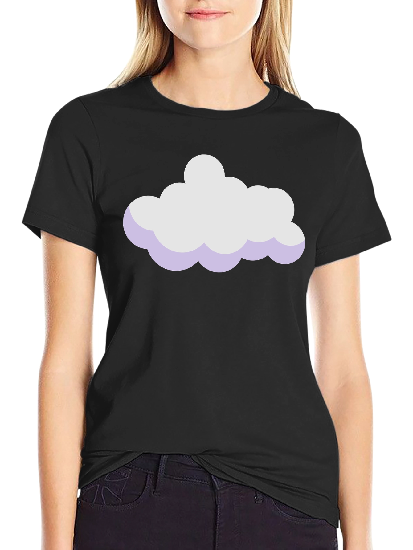 Cloud Graphic Black T-Shirt