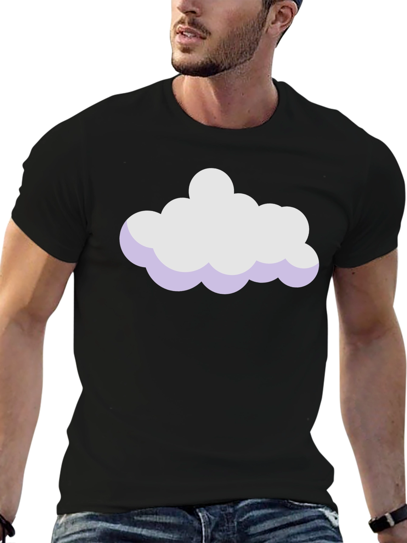 Cloud Graphic Black T-Shirt