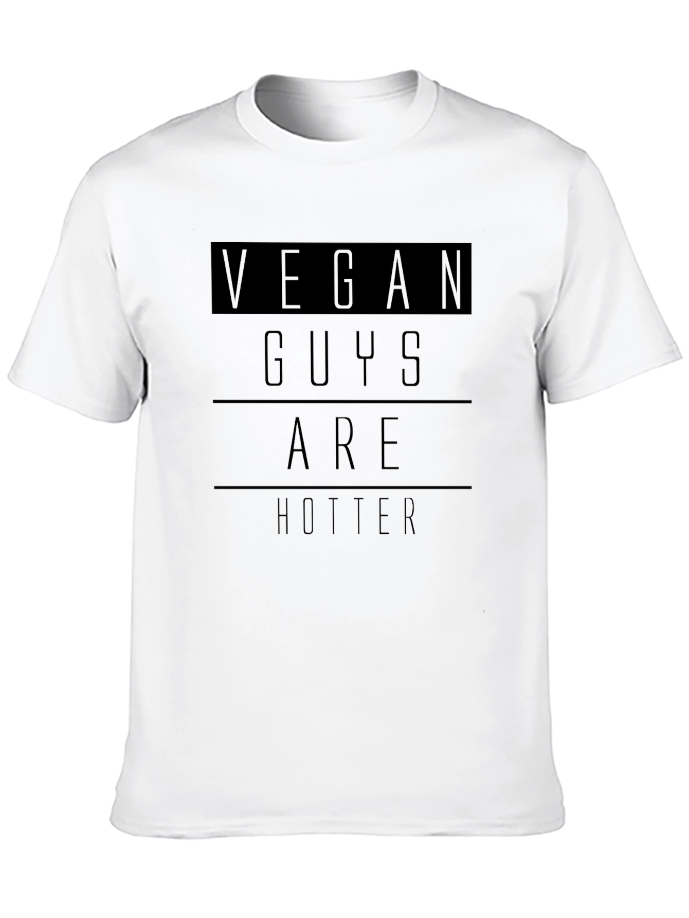 Vegan Guys are Hotter Graphic T-Shirt - Black