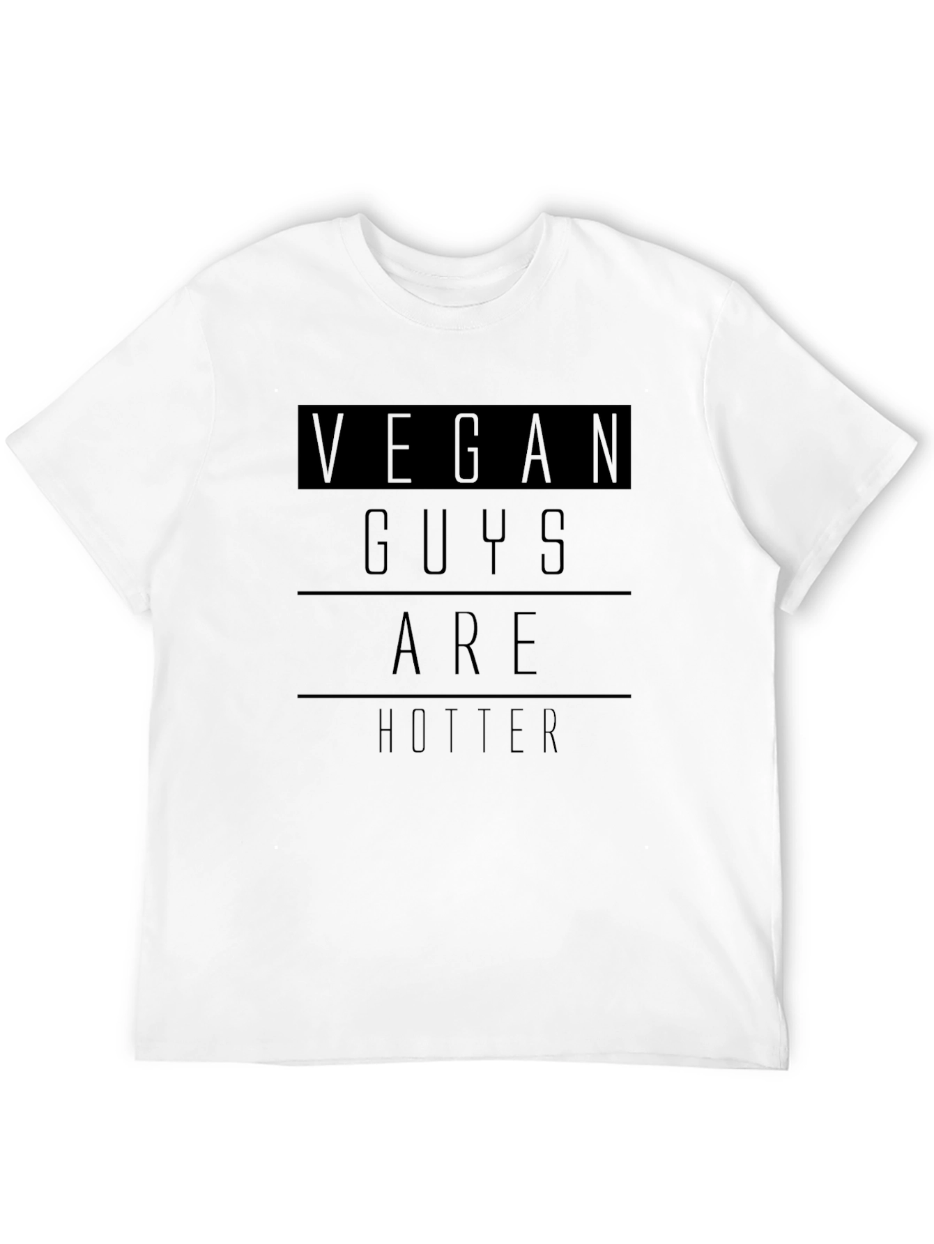 Vegan Guys are Hotter Graphic T-Shirt - Black