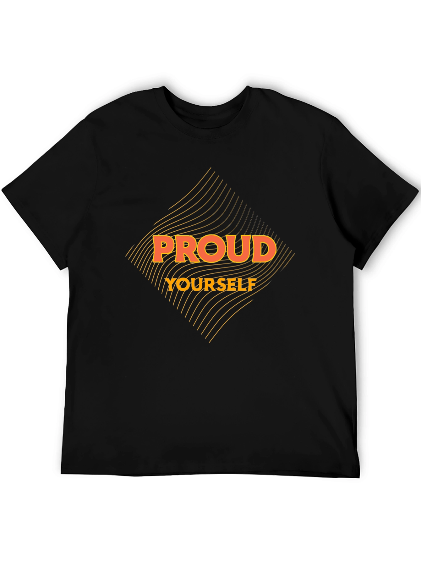 Proud Yourself Graphic Tee - Black Casual T-Shirt