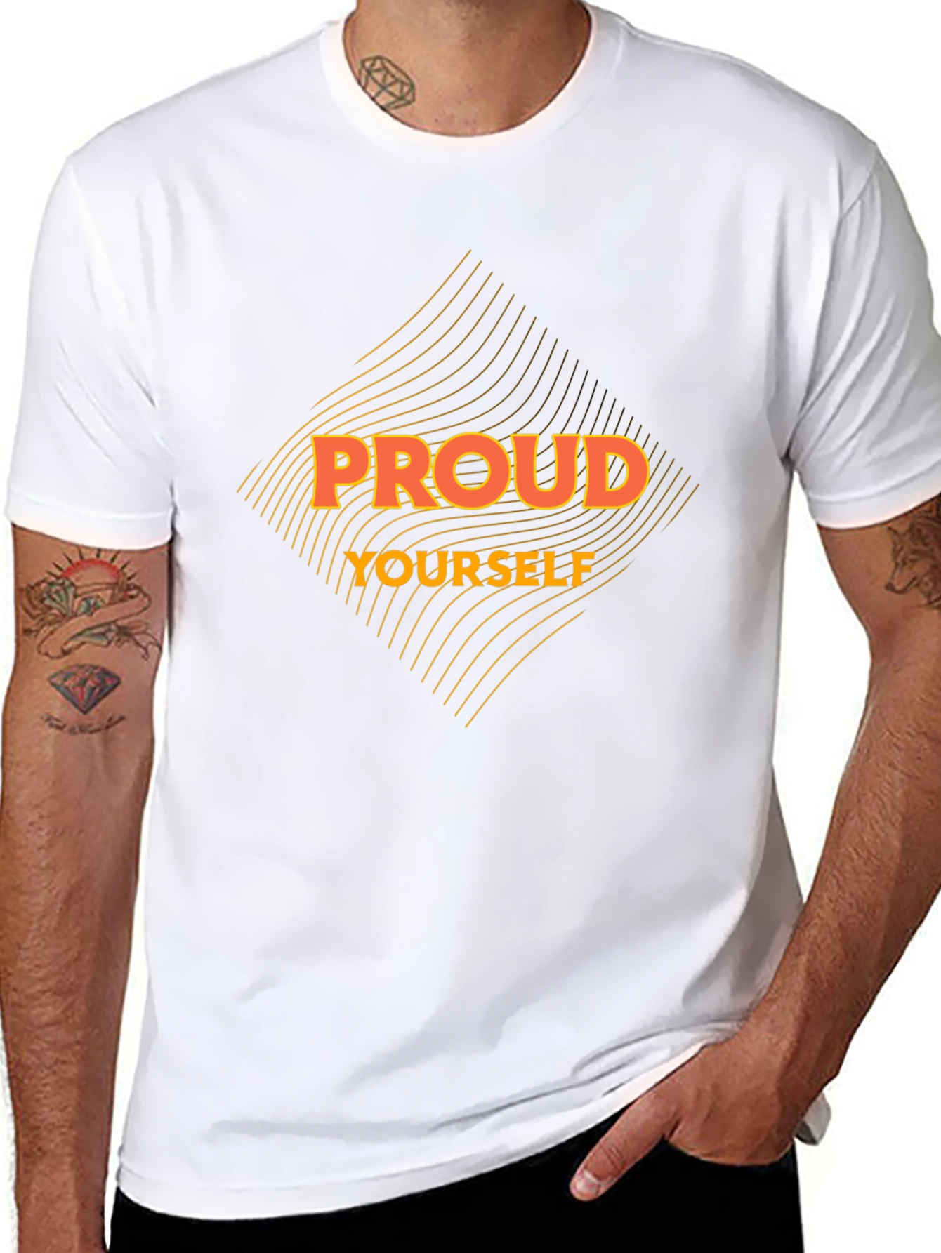Proud Yourself Graphic Tee - Black Casual T-Shirt