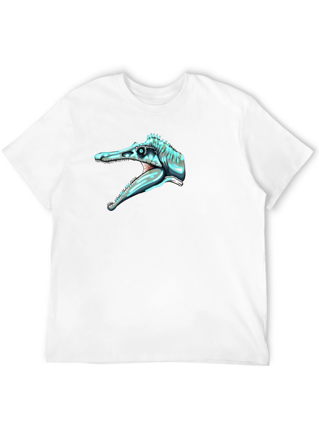 Dino Skull Graphic Tee - Black Cotton Comfort