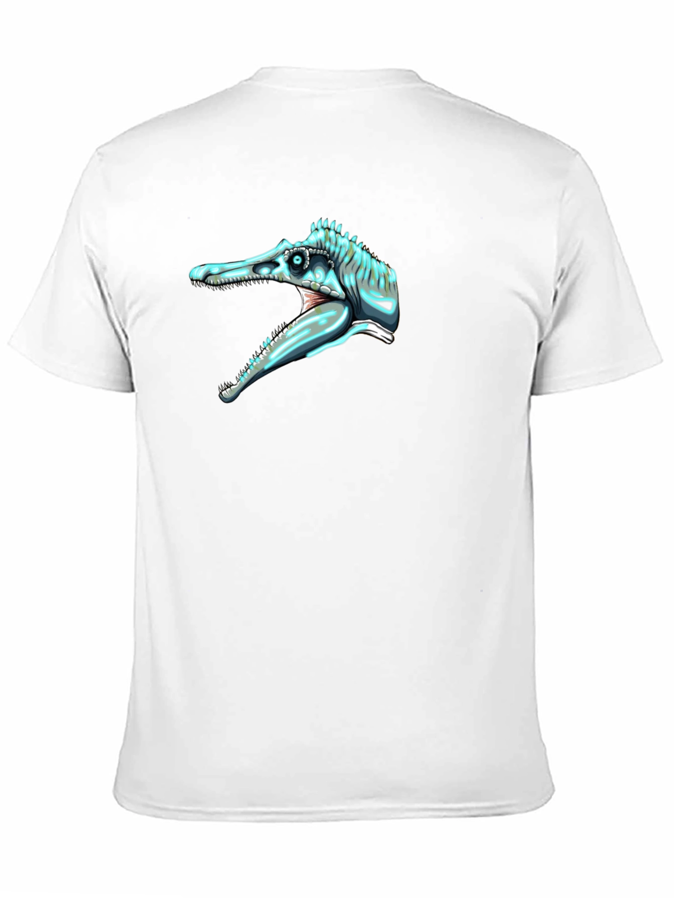 Dino Skull Graphic Tee - Black Cotton Comfort