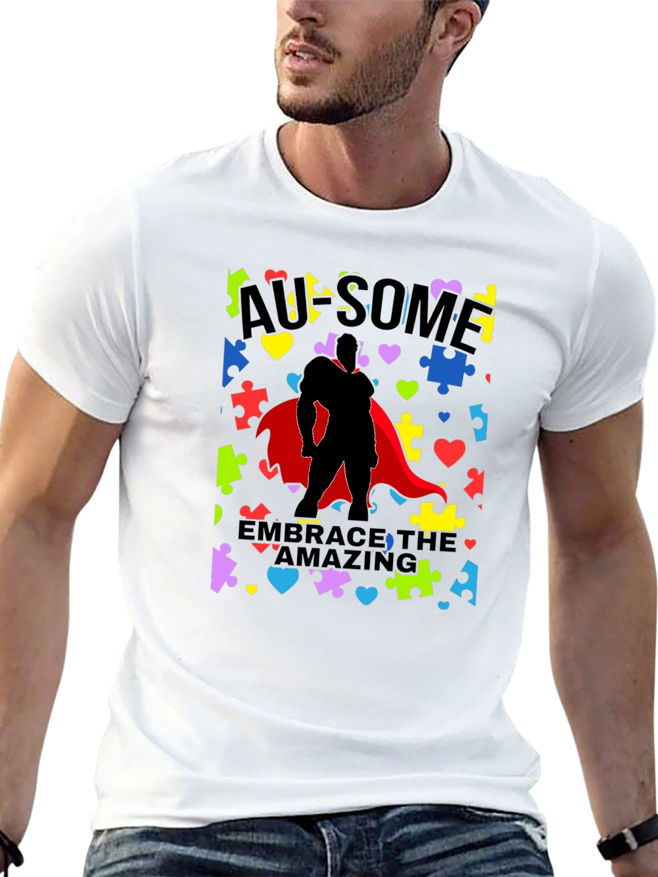Awesome Superhero Autism Awareness T-Shirt