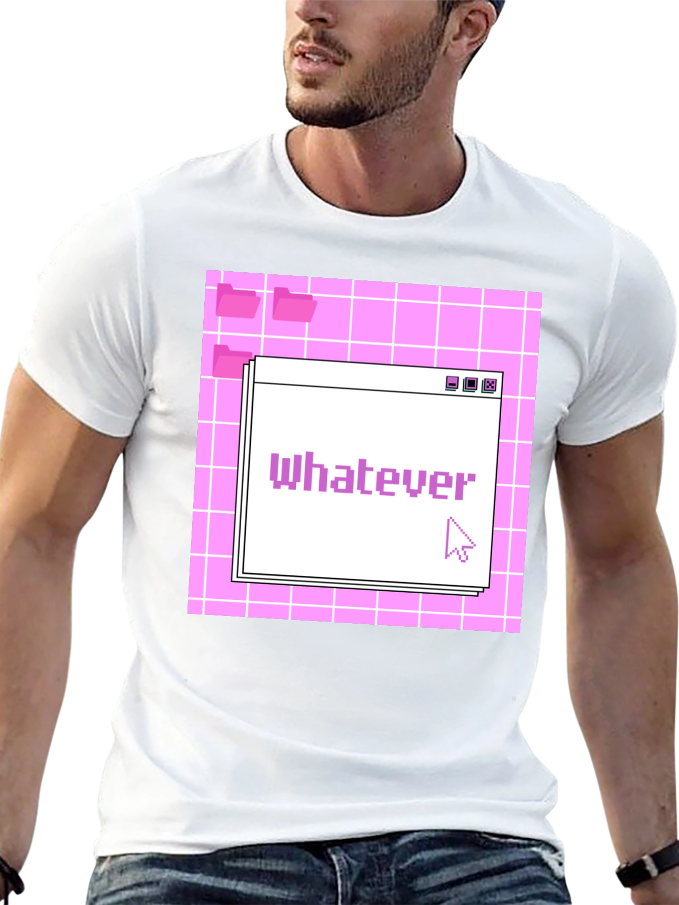 Aesthetic Vaporwave Whatever Pixel Art T-Shirt