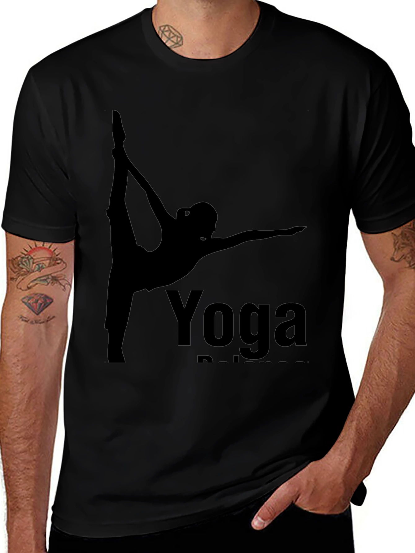 Yoga Balance Black T-Shirt