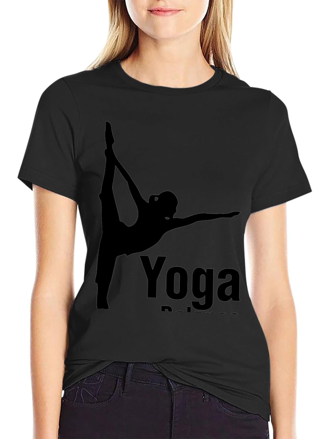 Yoga Balance Black T-Shirt