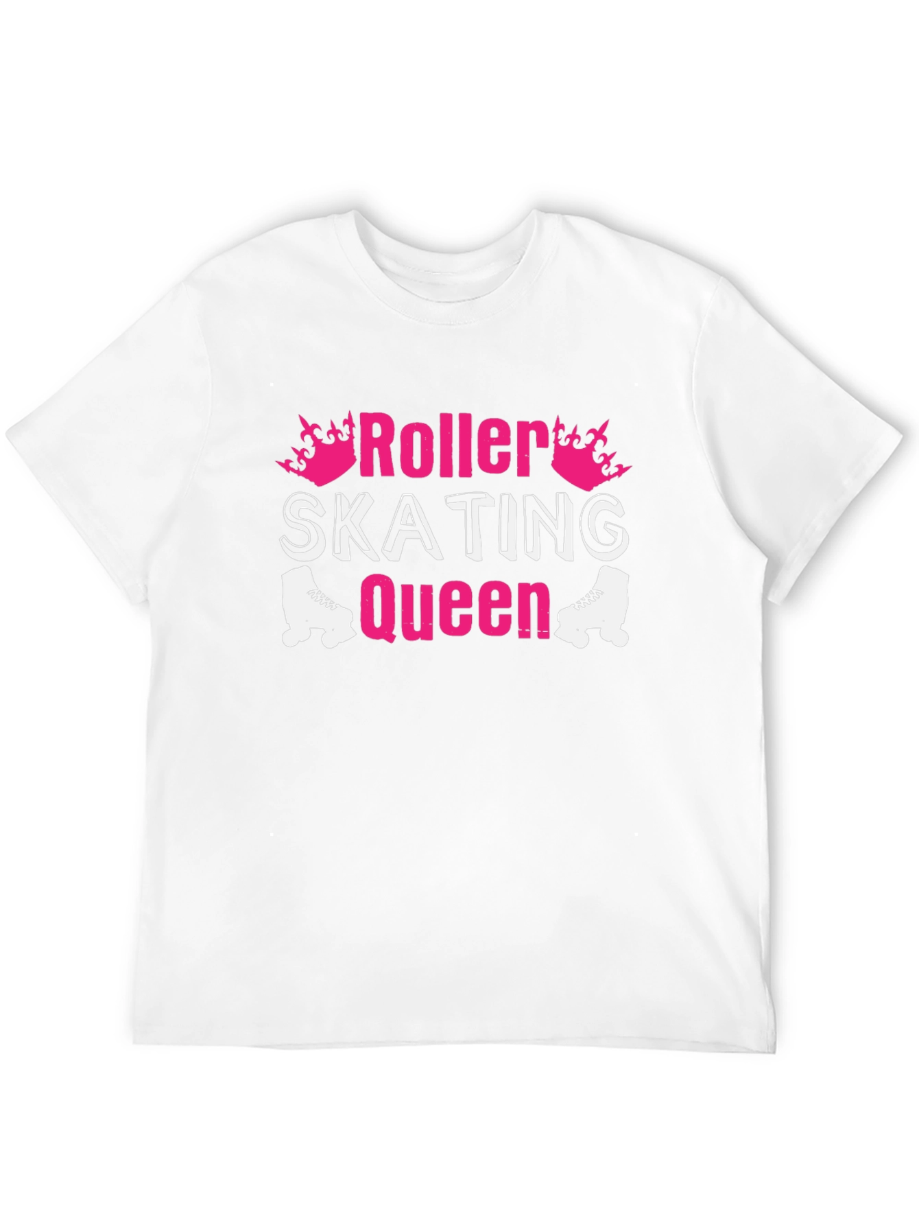 Roller Skating Queen Graphic Tee - Black Cotton T-Shirt