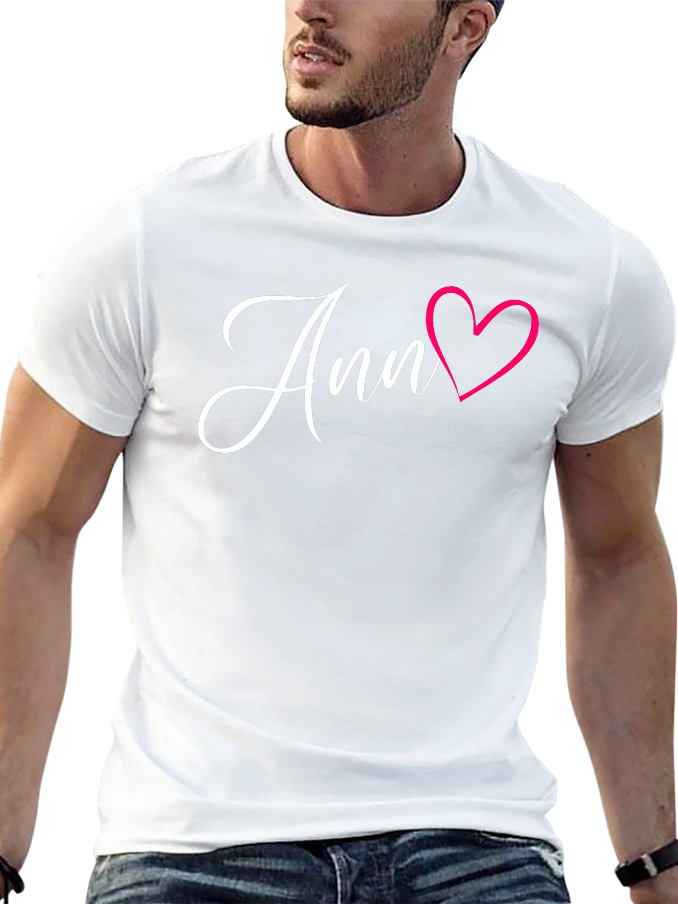 Ann Heart Tee - Love Graphic Novelty Shirt